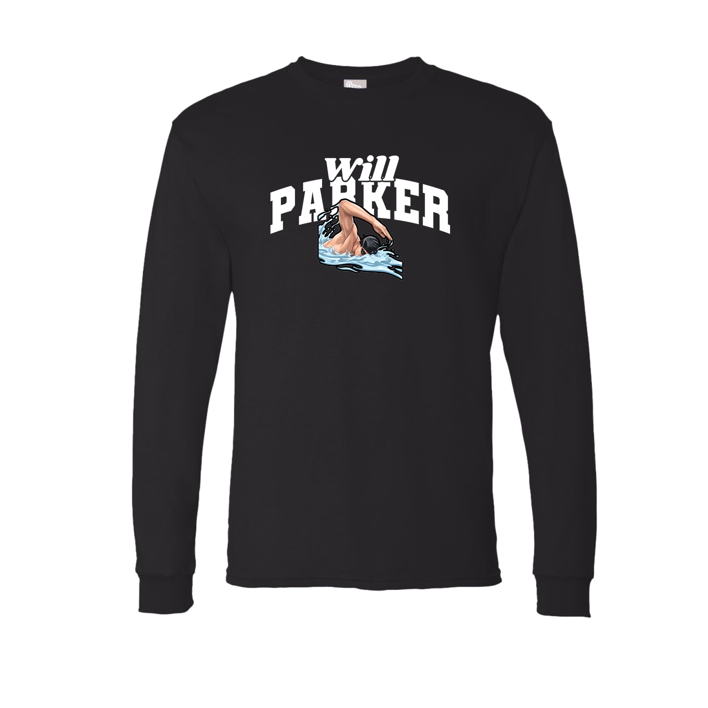Long Sleeve Tee — Signature Arch in Black