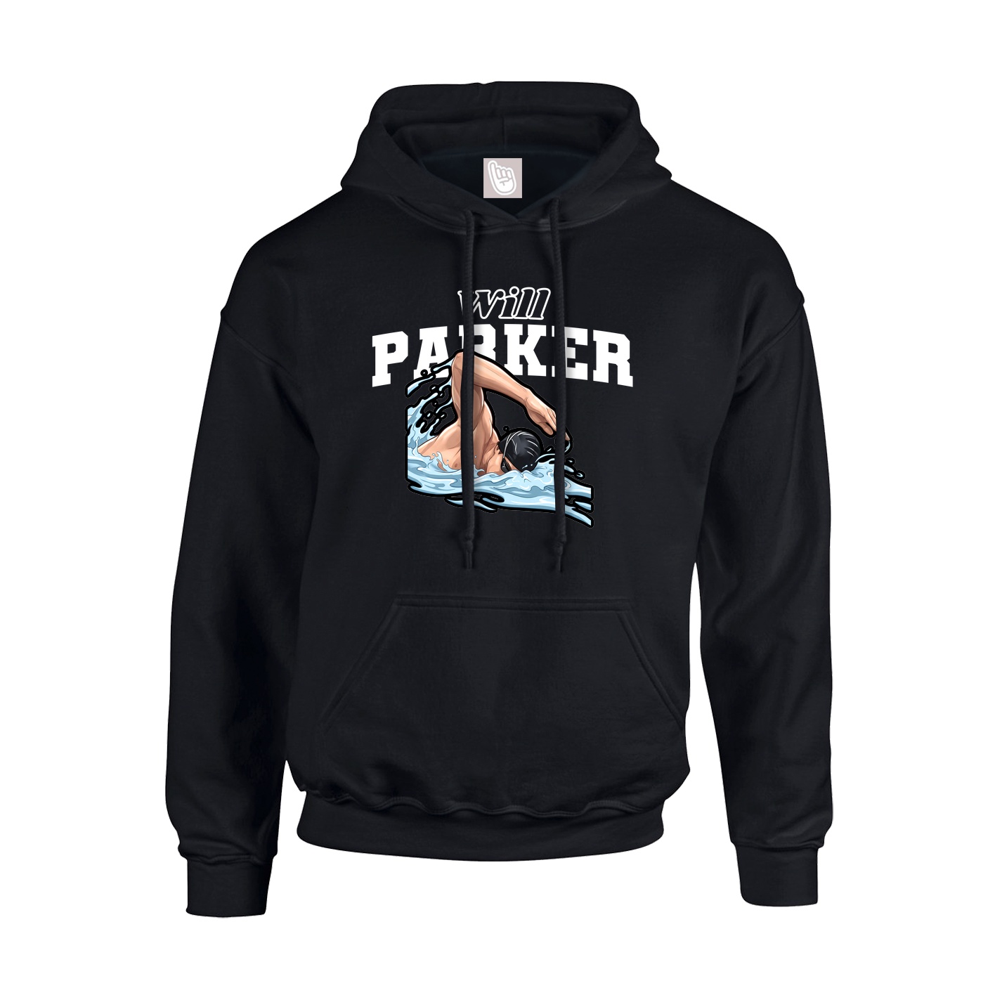 Hoodie — Name Arch in Black