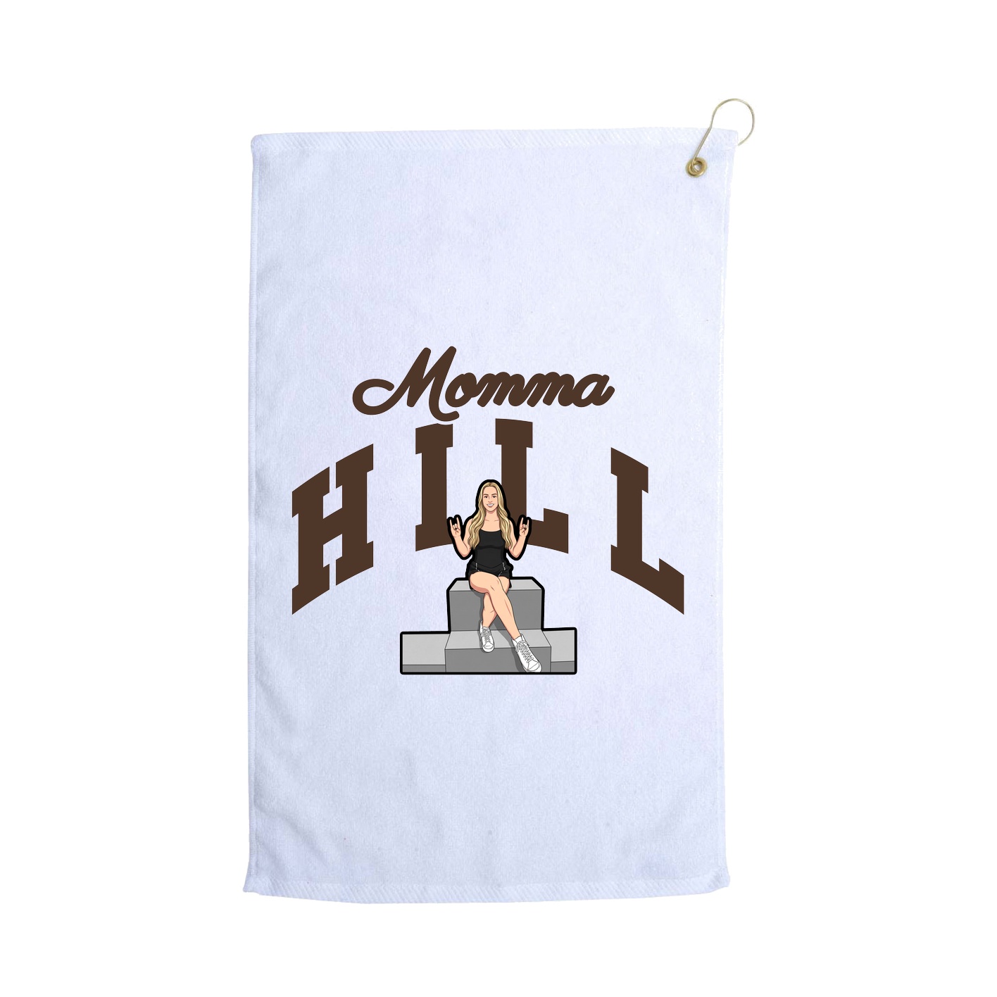 Golf Towel — Mothers Day Arch in White