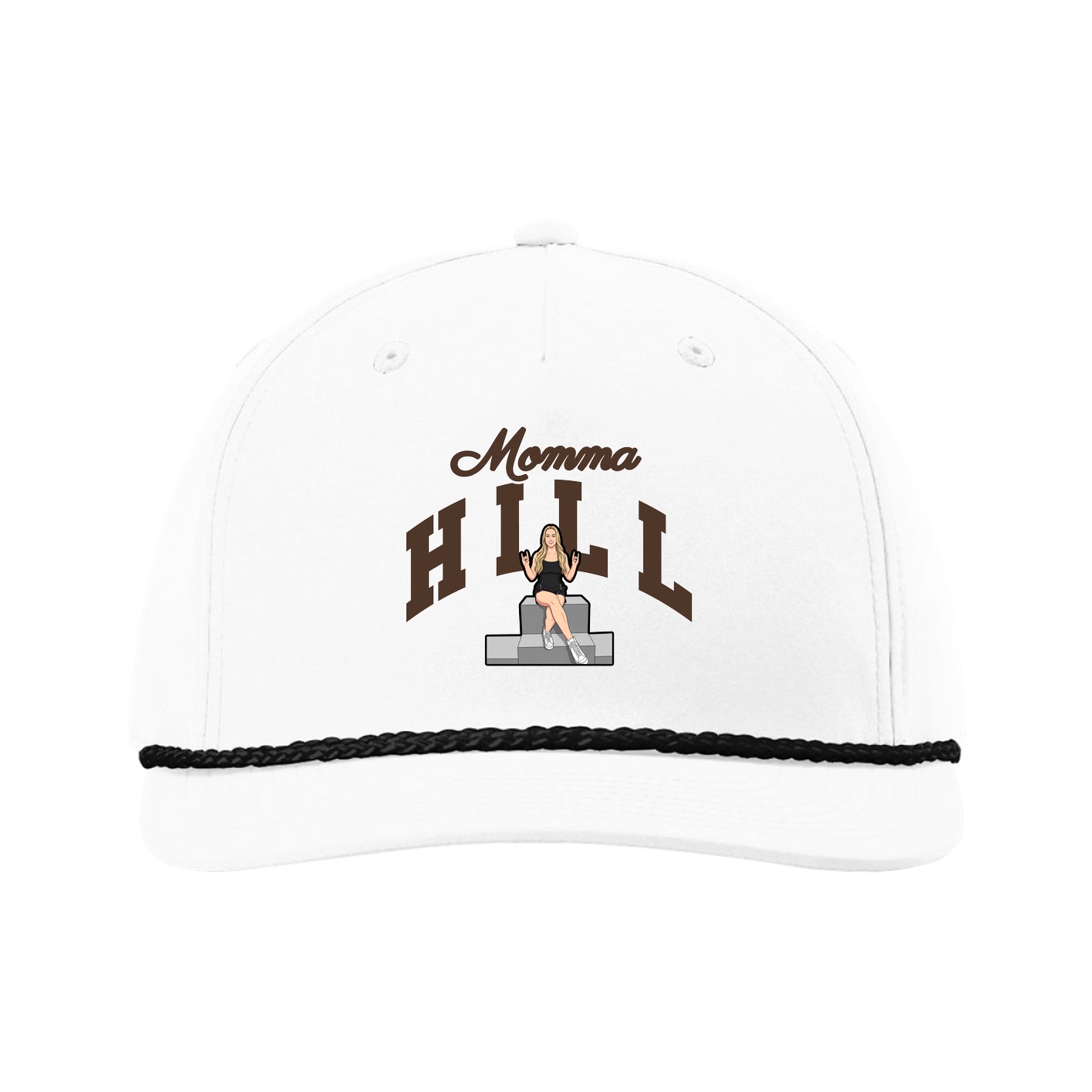 Five-Panel Classic Rope Cap — Mothers Day Arch in White