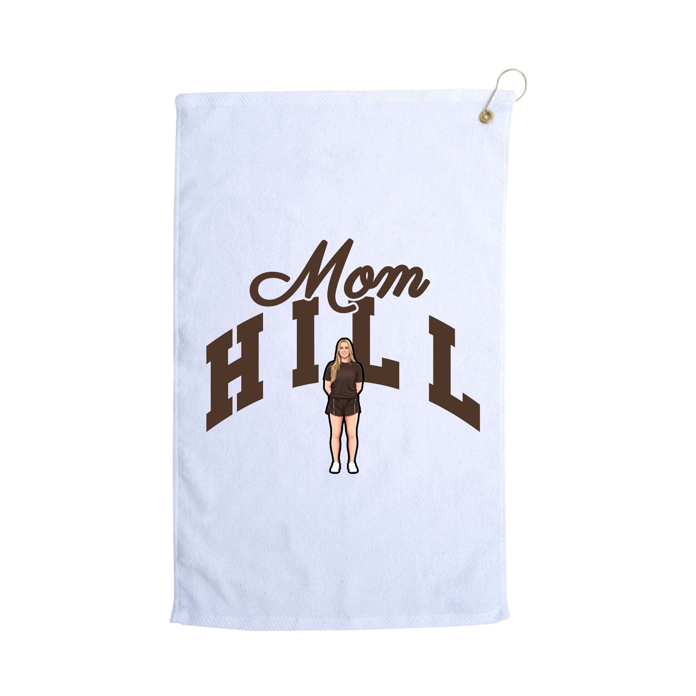 Golf Towel — Mothers Day Arch in White
