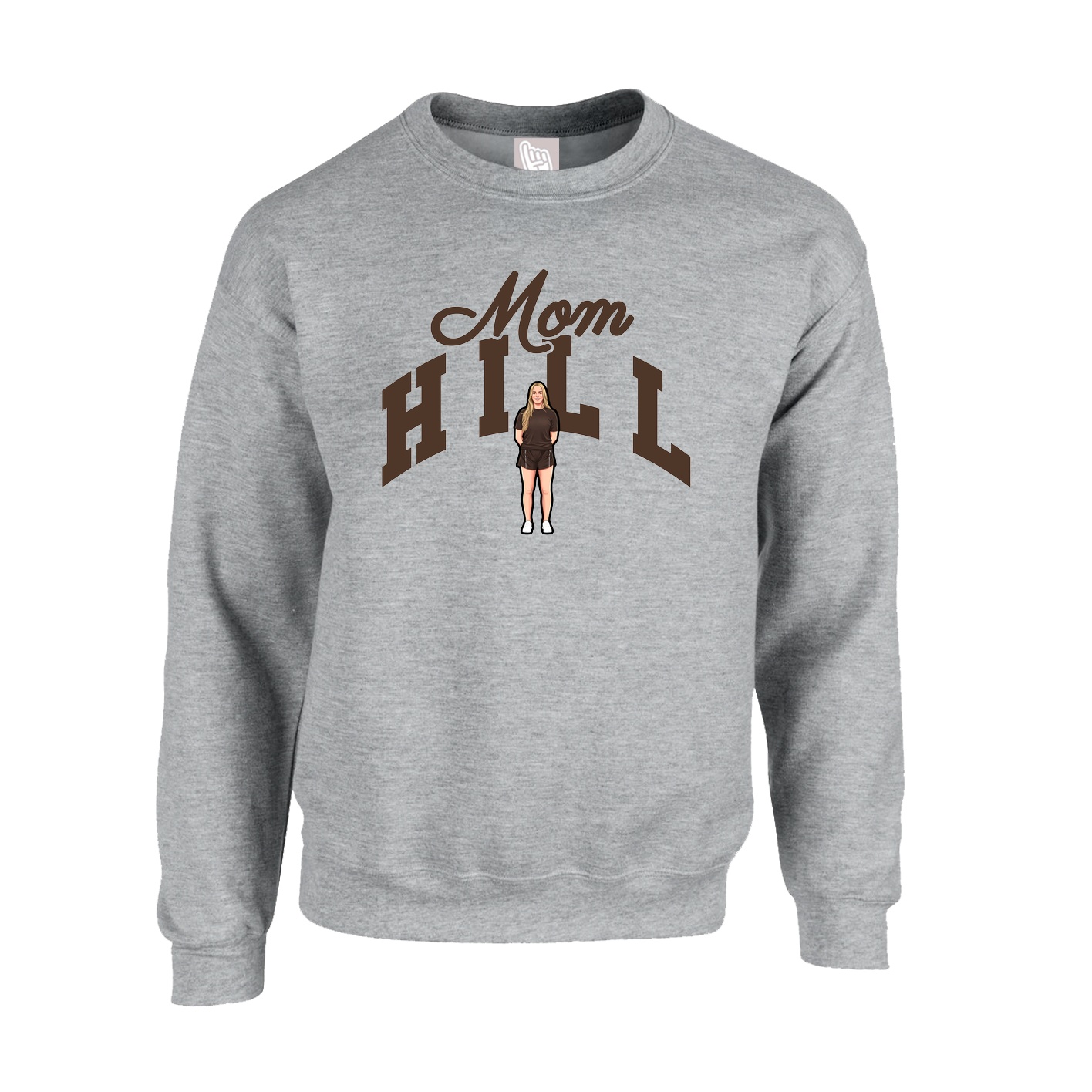 Fleece Crew — Mothers Day Arch in Grey