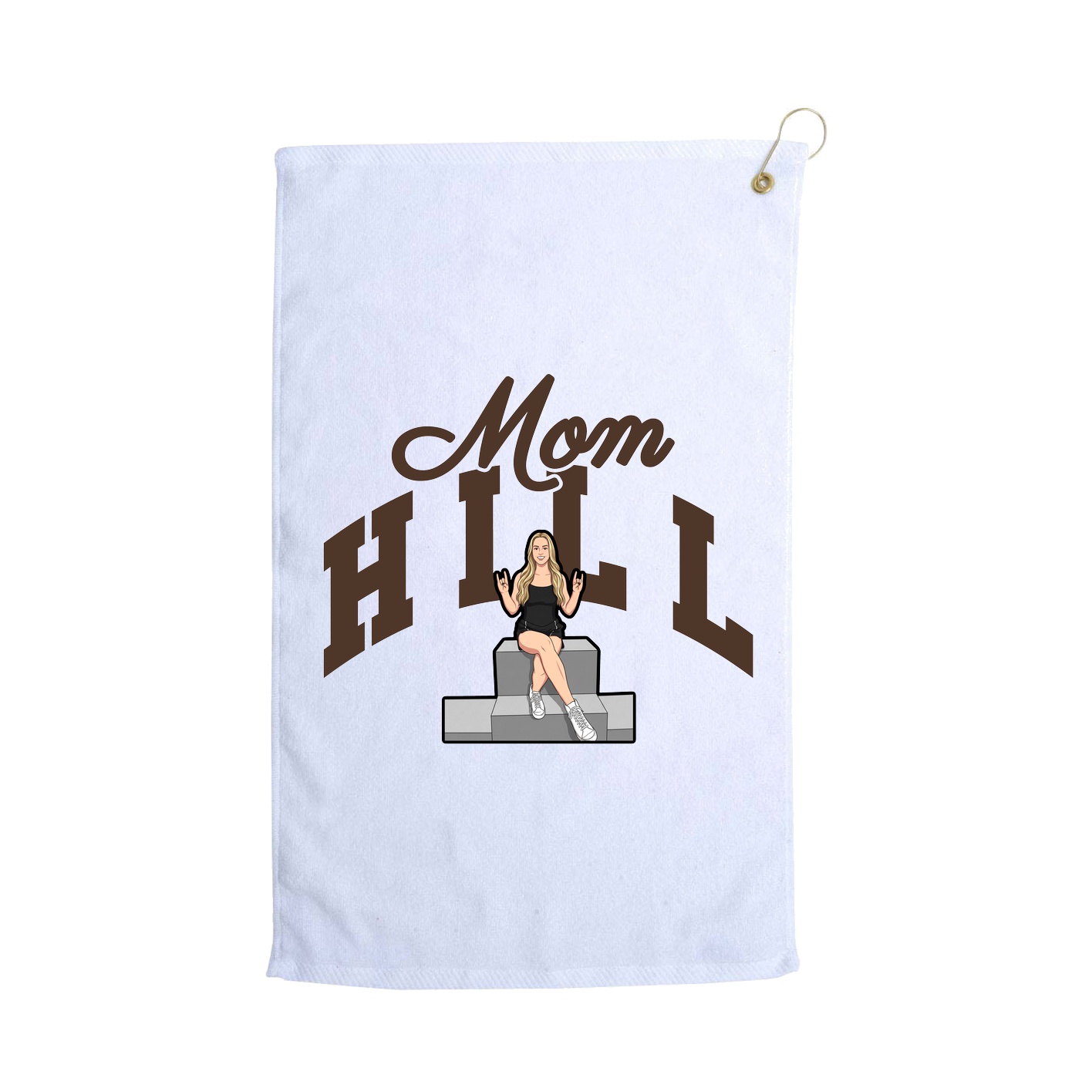 Golf Towel — Mothers Day Arch in White