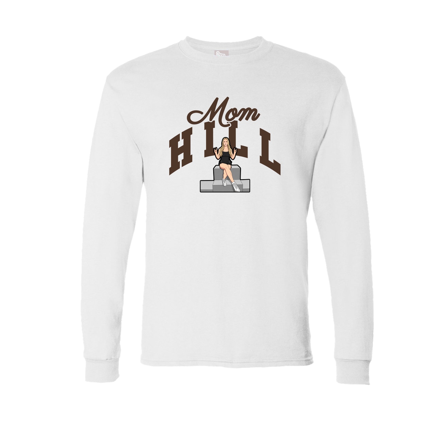 Long Sleeve Tee — Mothers Day Arch in White