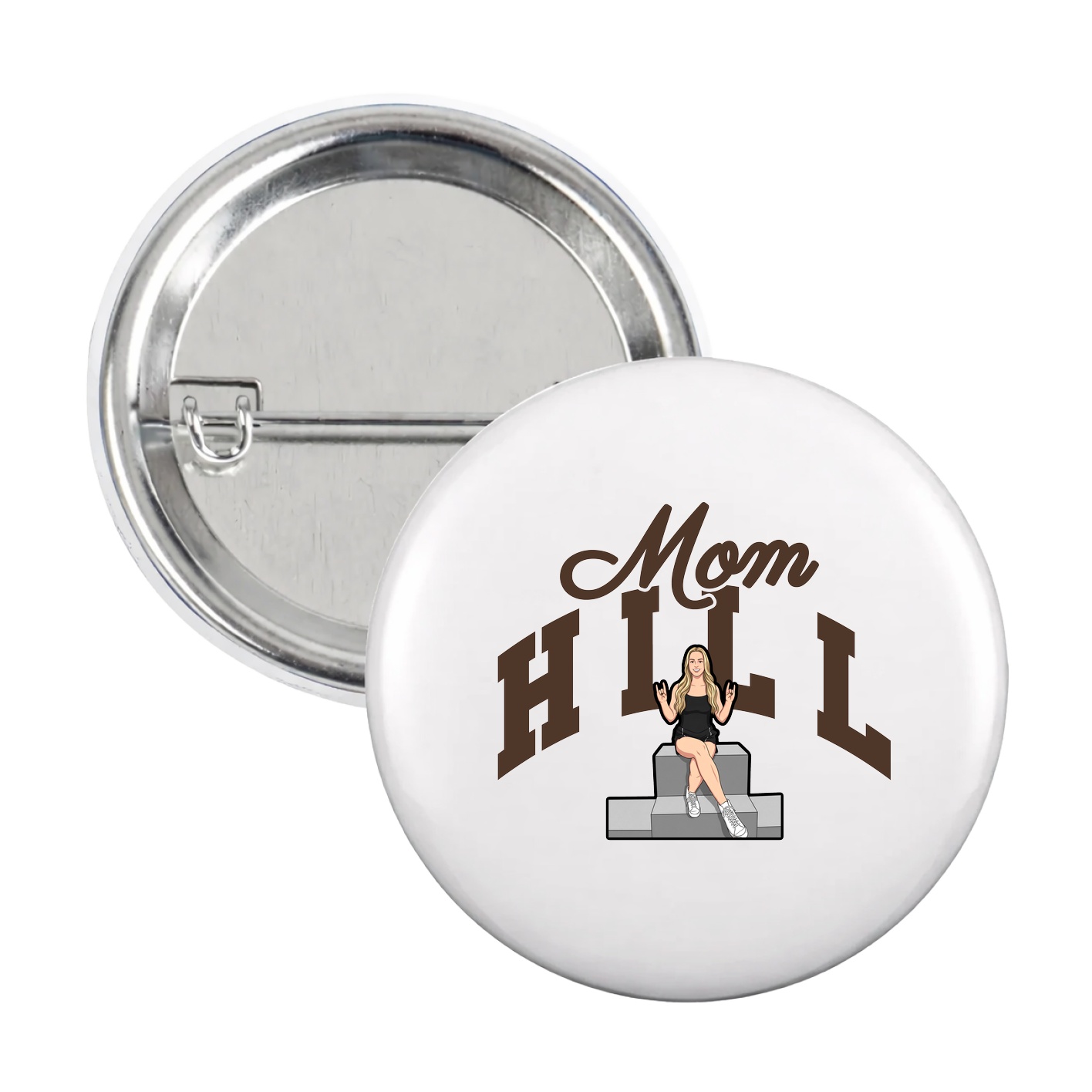 Game Day Button — Mothers Day Arch in White