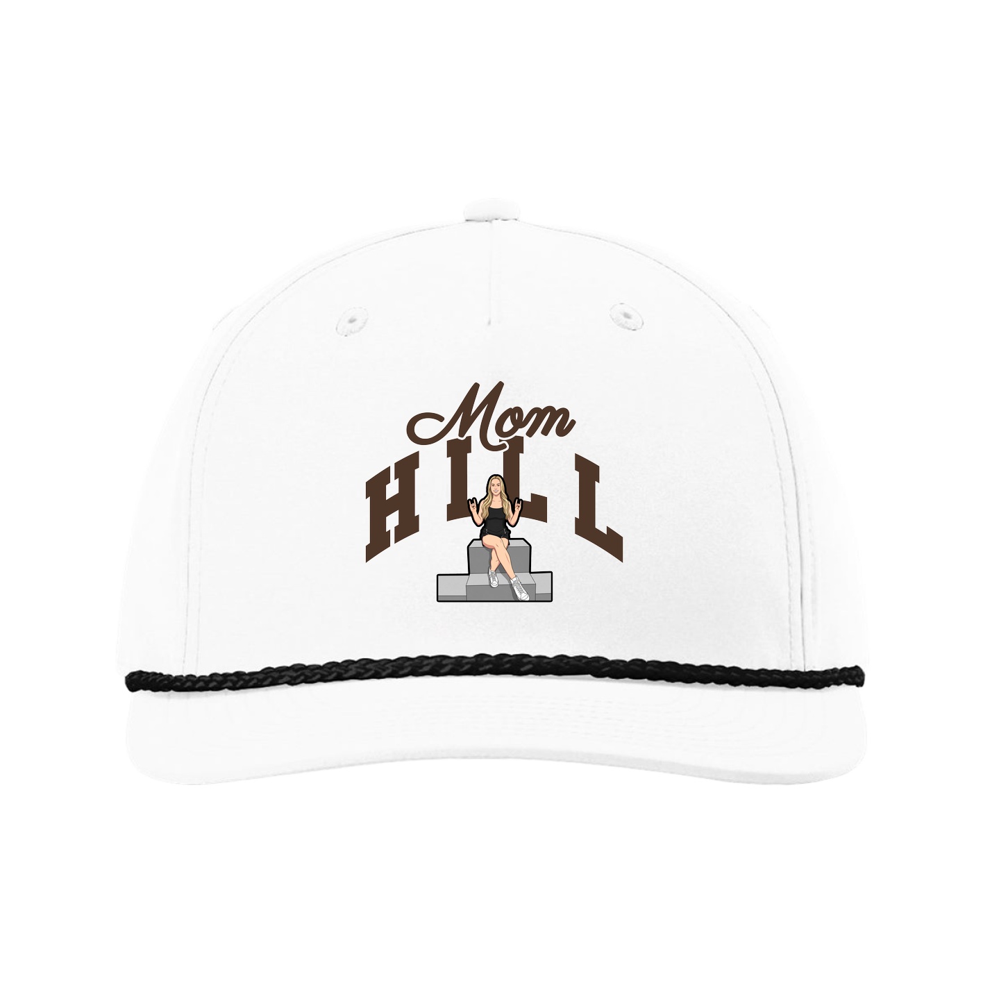 Five-Panel Classic Rope Cap — Mothers Day Arch in White