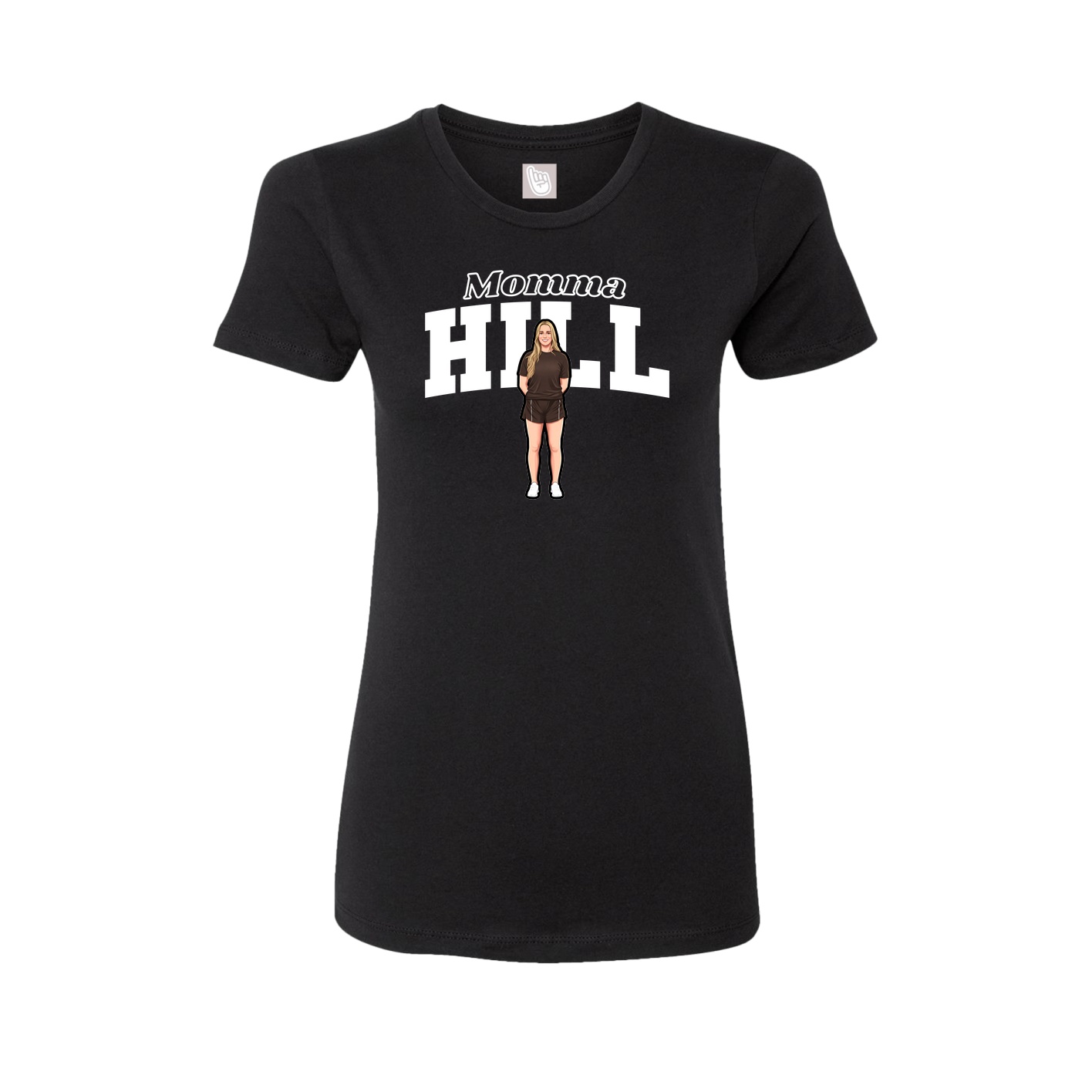 Womens Tee — Mothers Day Block in Black