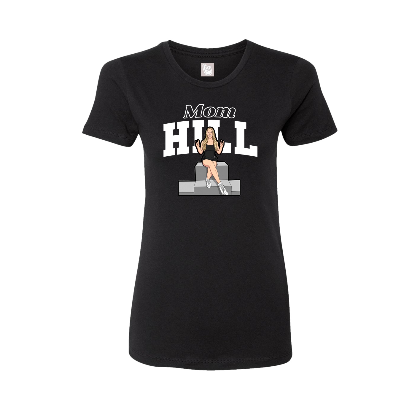 Womens Tee — Mothers Day Block in Black