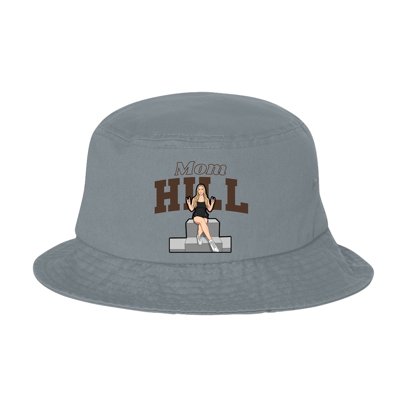 Bucket Cap — Mothers Day Block in Grey