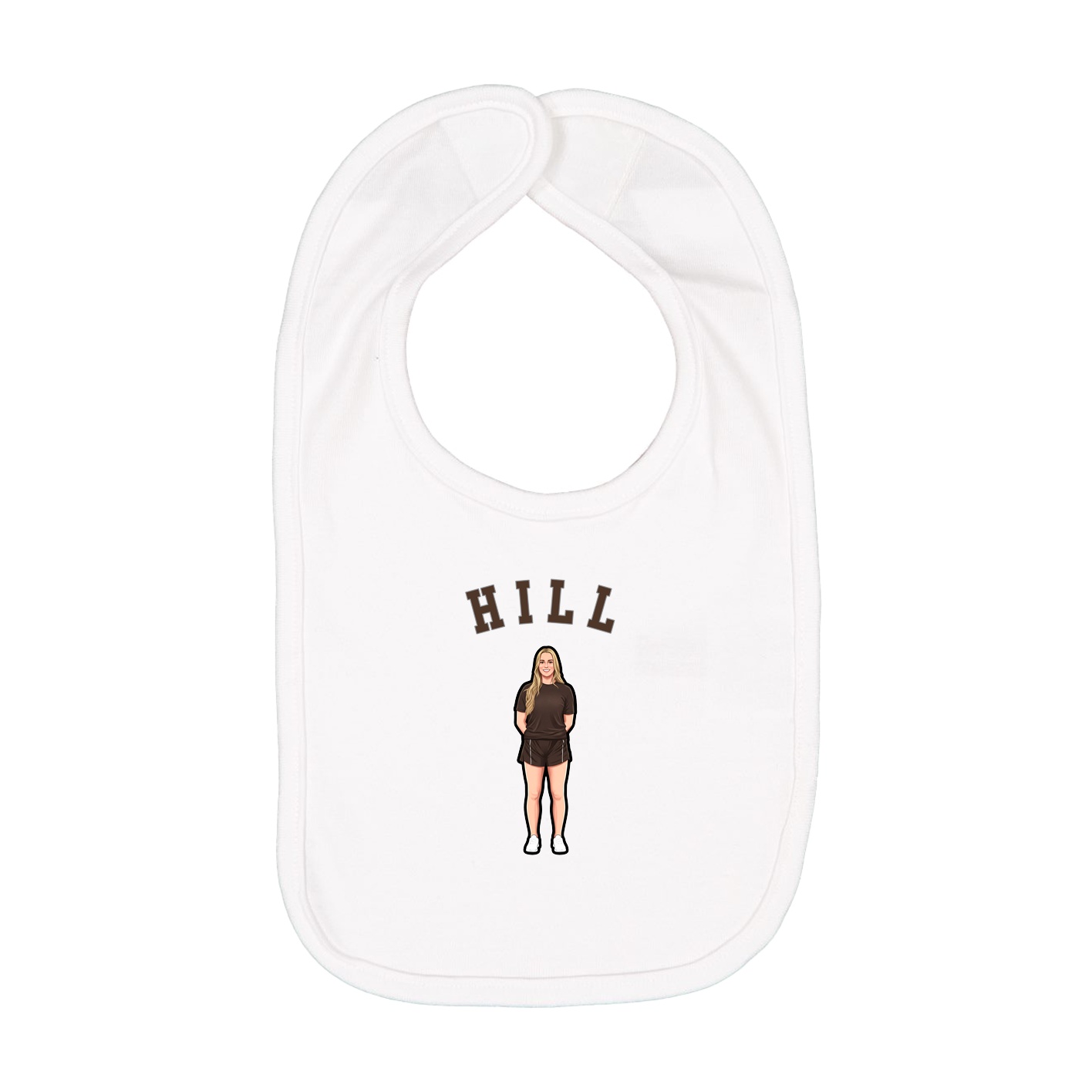 Infant Bib — Shirsey Arch in White