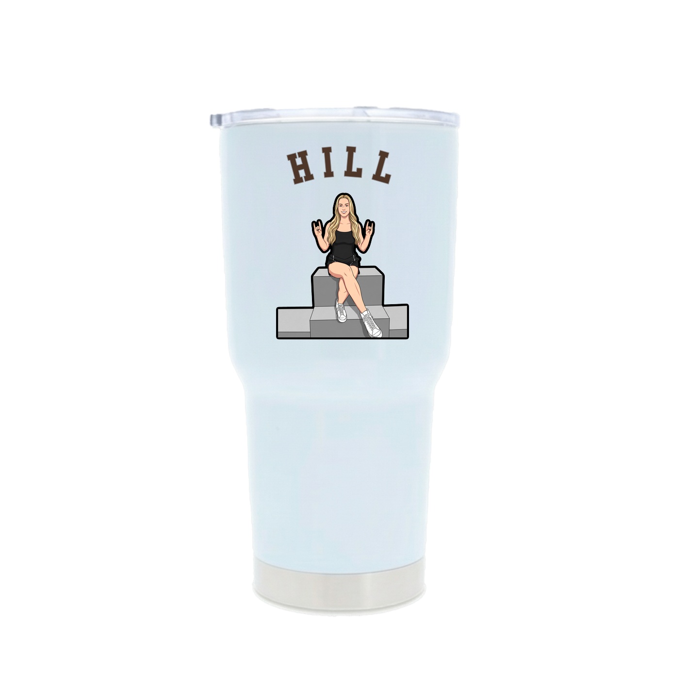 30oz Stainless Steel Tumbler — Shirsey Arch in White