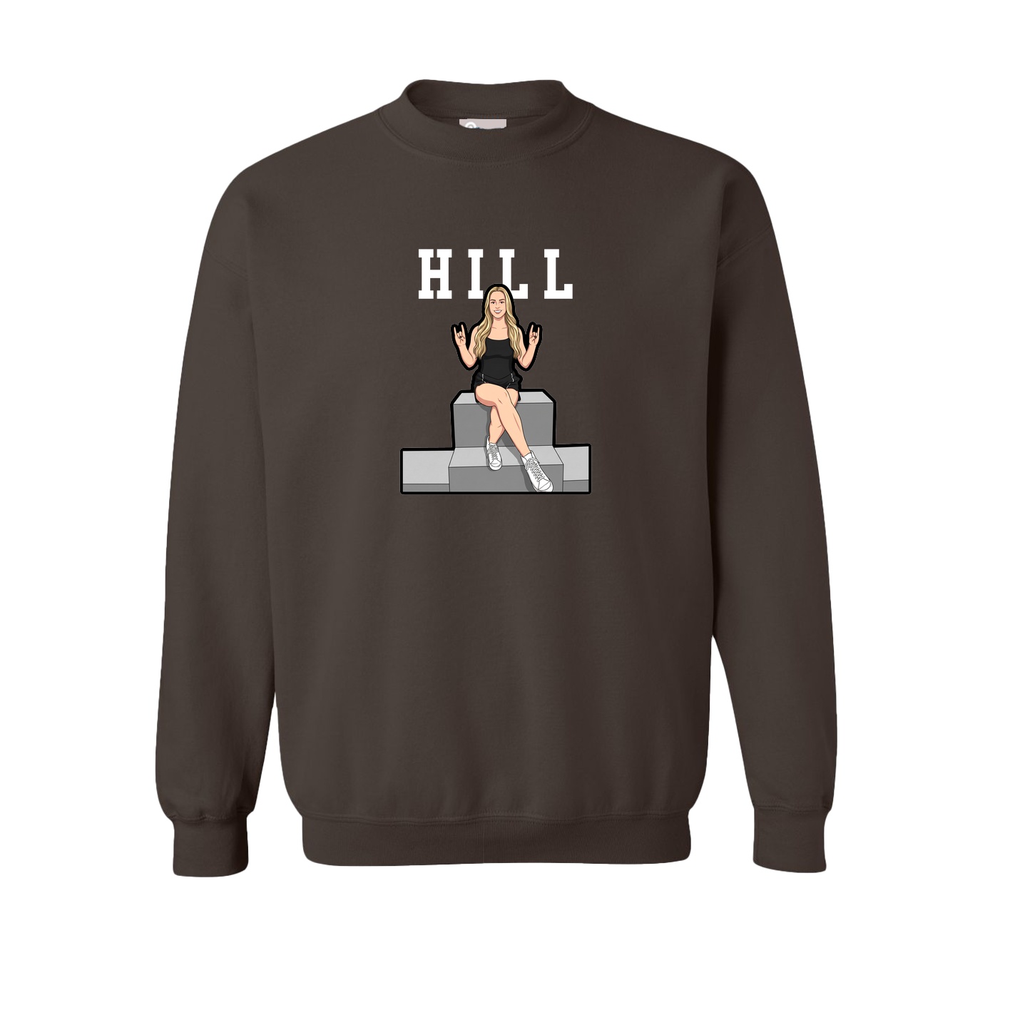 Fleece Crew — Shirsey in Brown