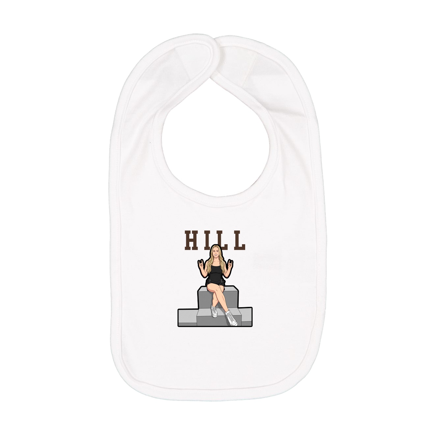 Infant Bib — Shirsey in White