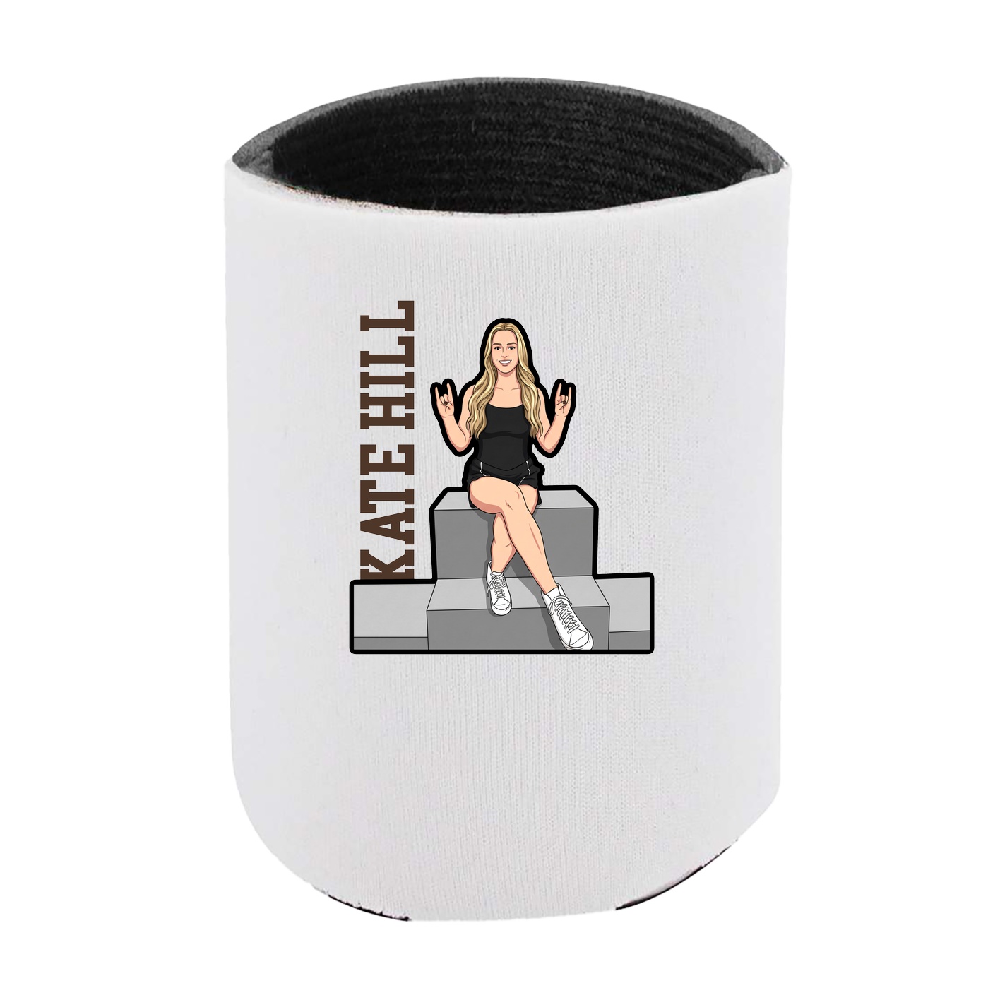 Can Holder — Name Vertical in White