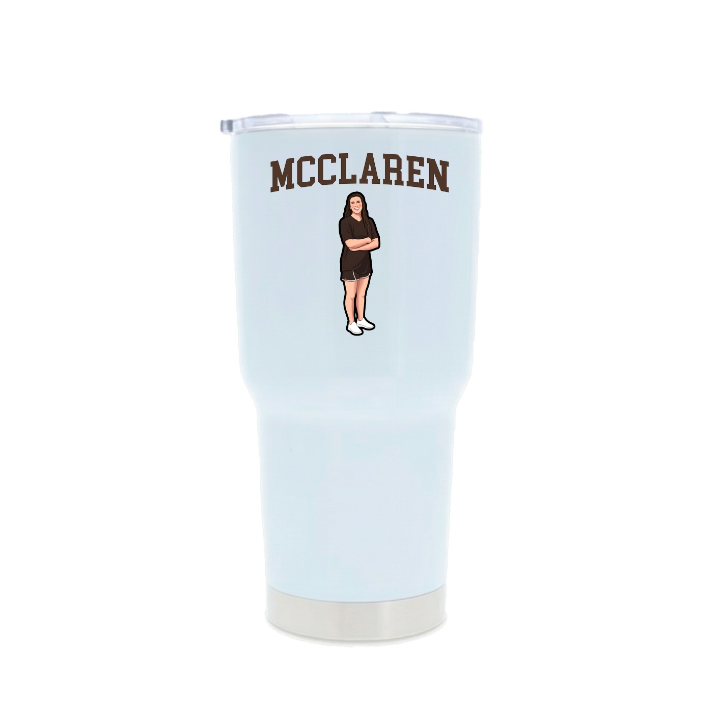 30oz Stainless Steel Tumbler — Shirsey in White