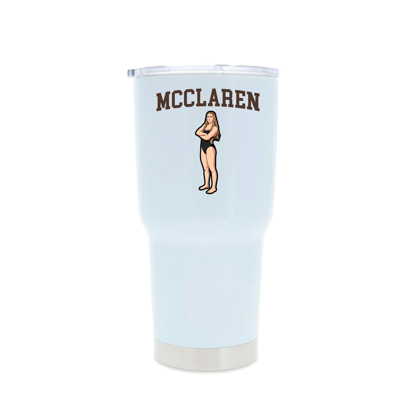 30oz Stainless Steel Tumbler — Shirsey in White