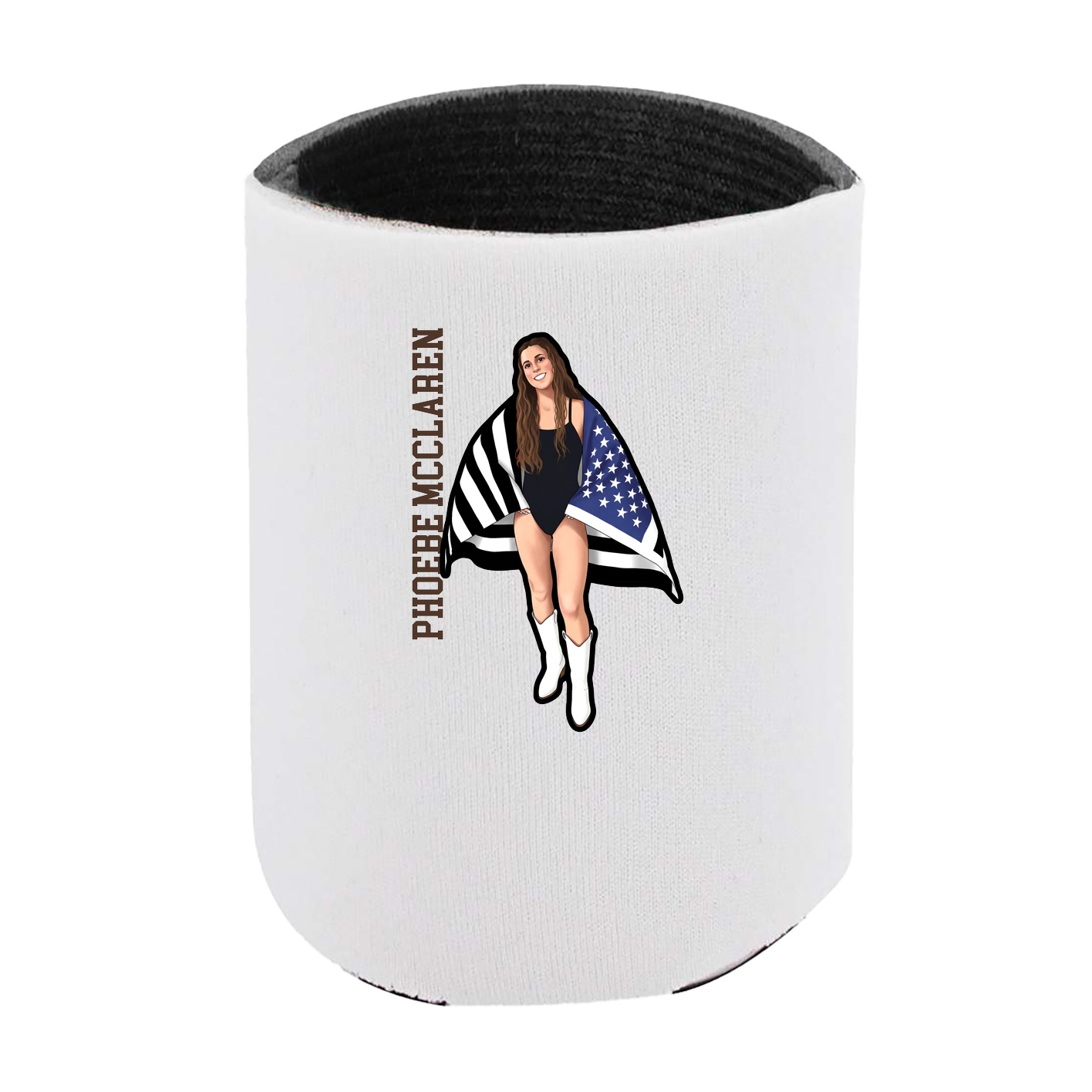Can Holder — Name Vertical in White