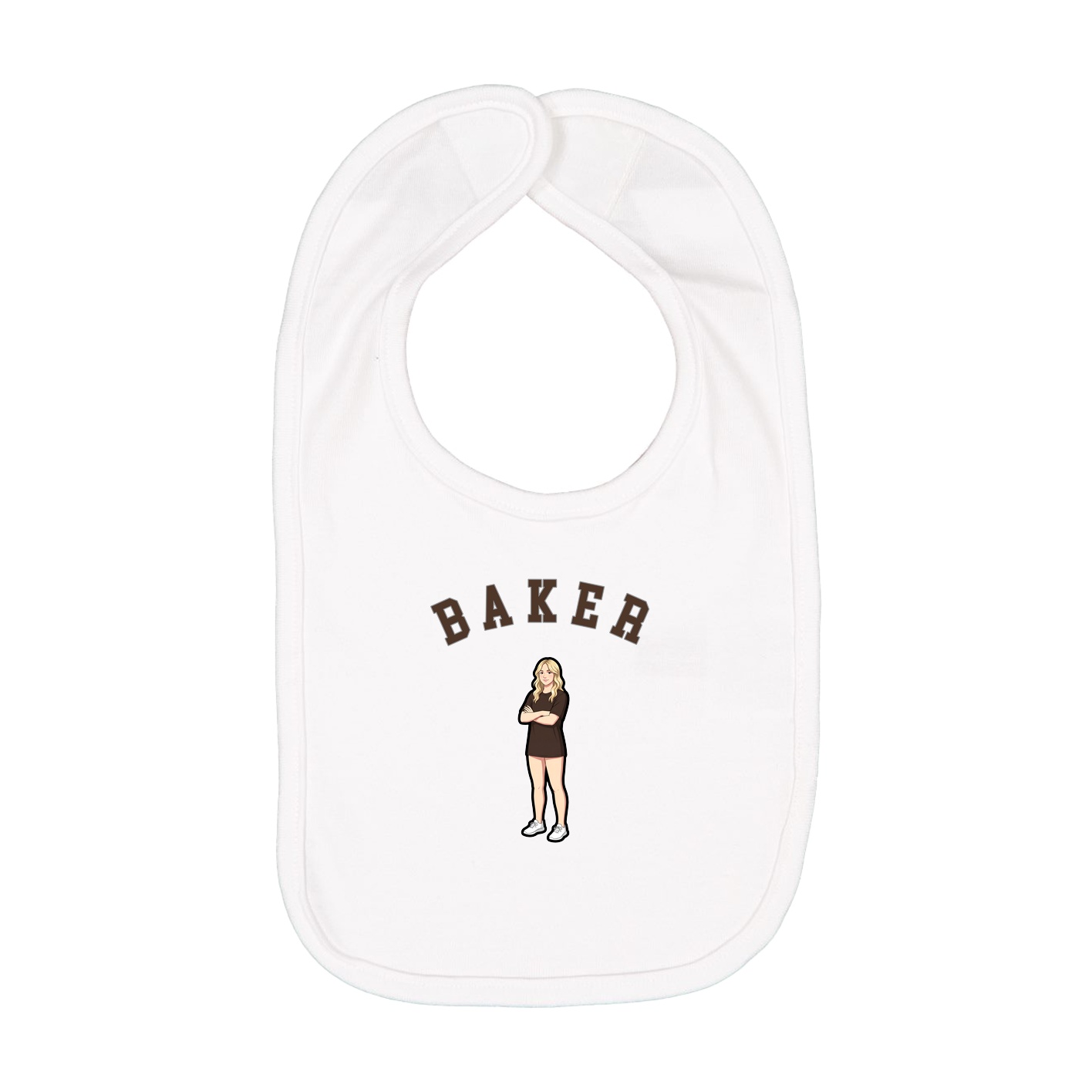 Infant Bib — Shirsey Arch in White