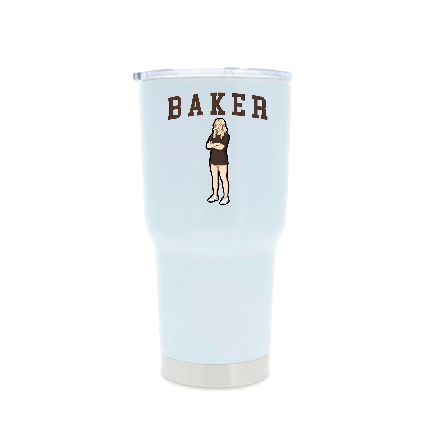 30oz Stainless Steel Tumbler — Shirsey in White