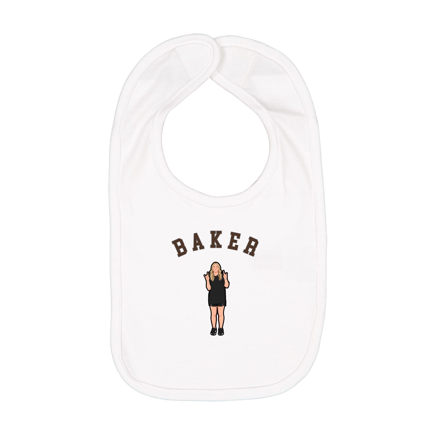 Infant Bib — Shirsey Arch in White