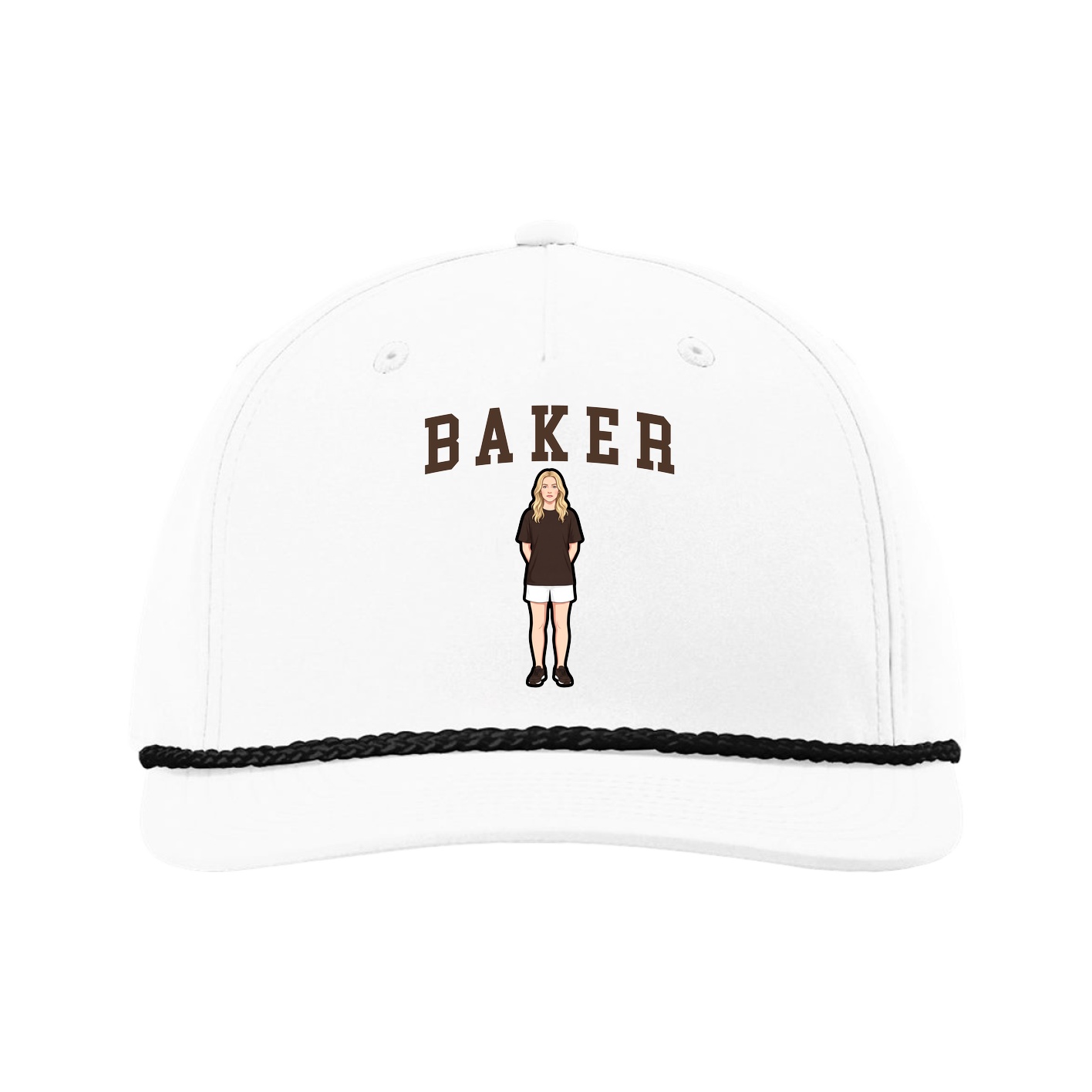 Five-Panel Classic Rope Cap — Shirsey in White