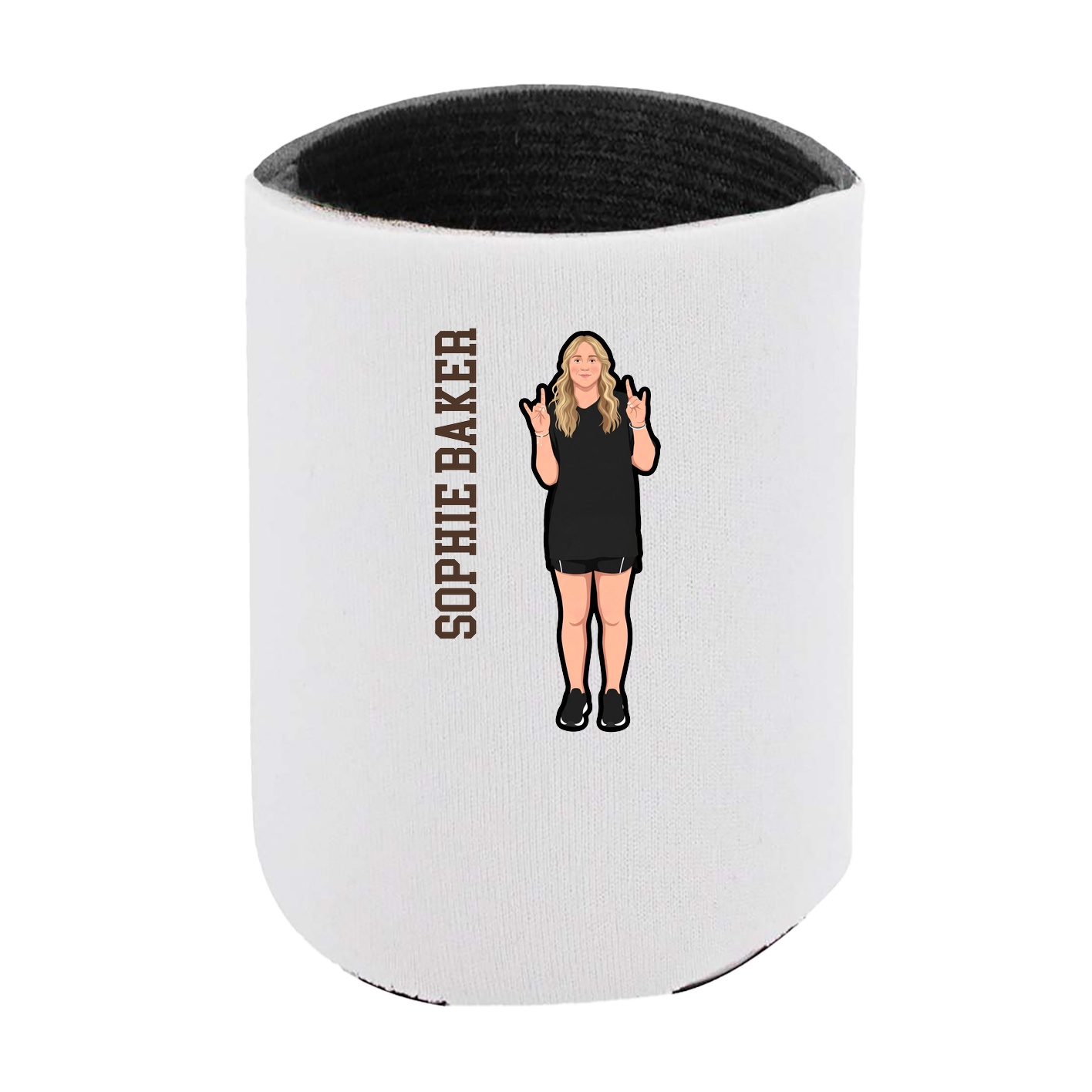 Can Holder — Name Vertical in White
