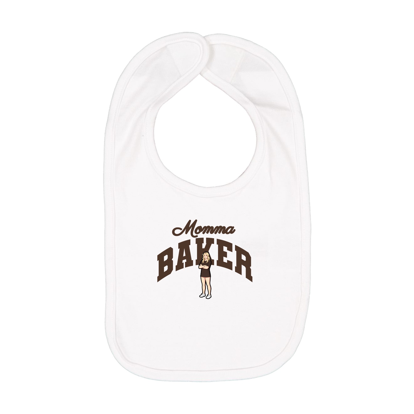Infant Bib — Mothers Day Arch in White