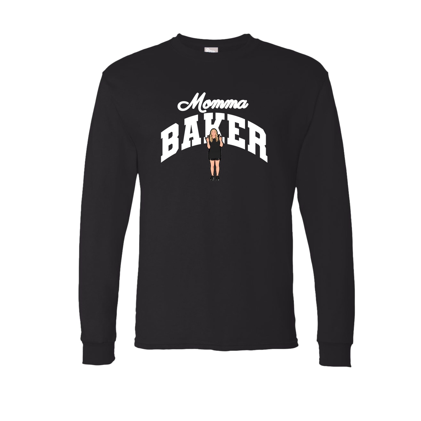 Long Sleeve Tee — Mothers Day Arch in Black
