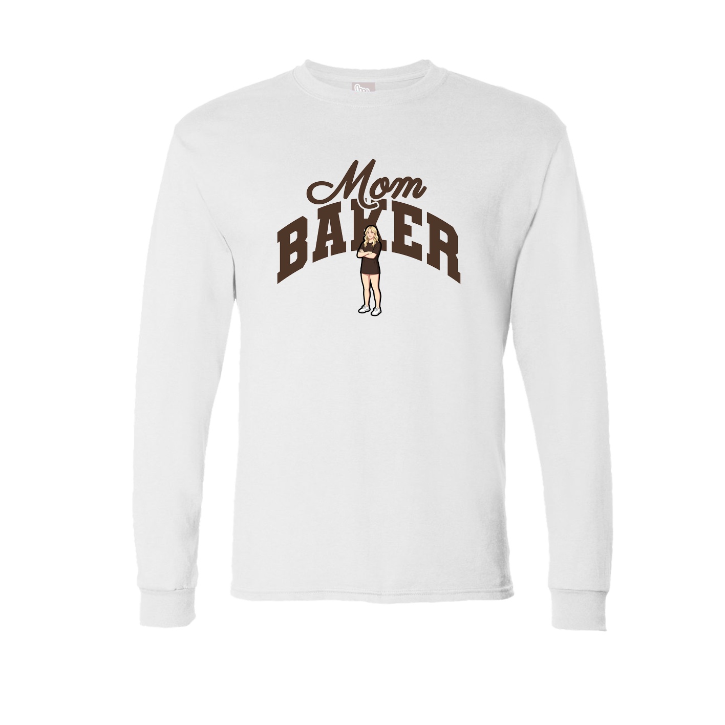 Long Sleeve Tee — Mothers Day Arch in White