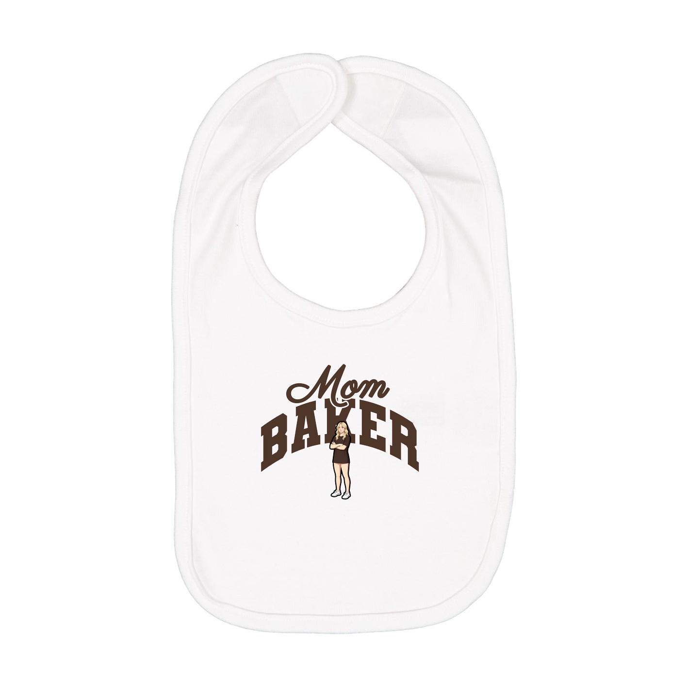 Infant Bib — Mothers Day Arch in White