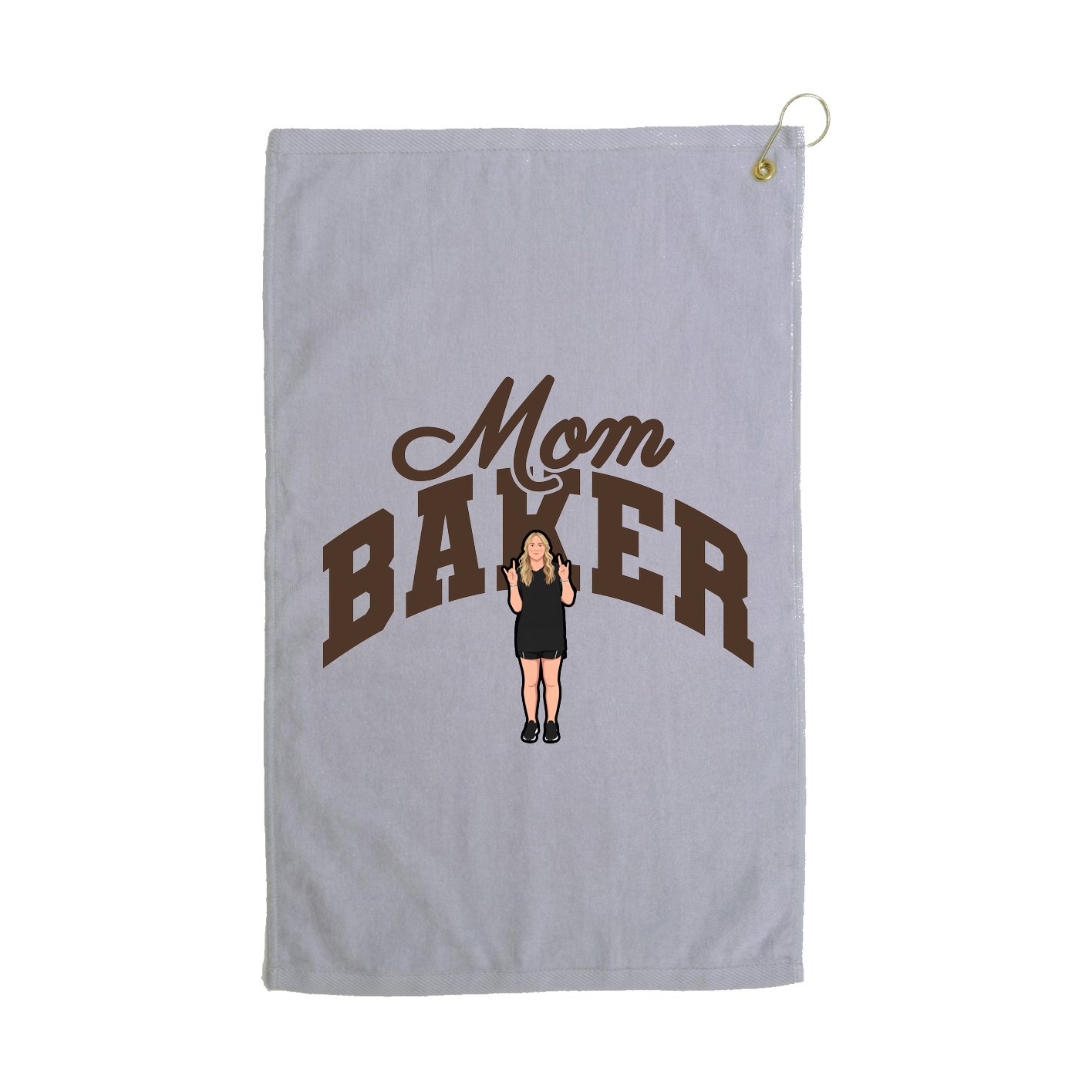 Golf Towel — Mothers Day Arch in Grey
