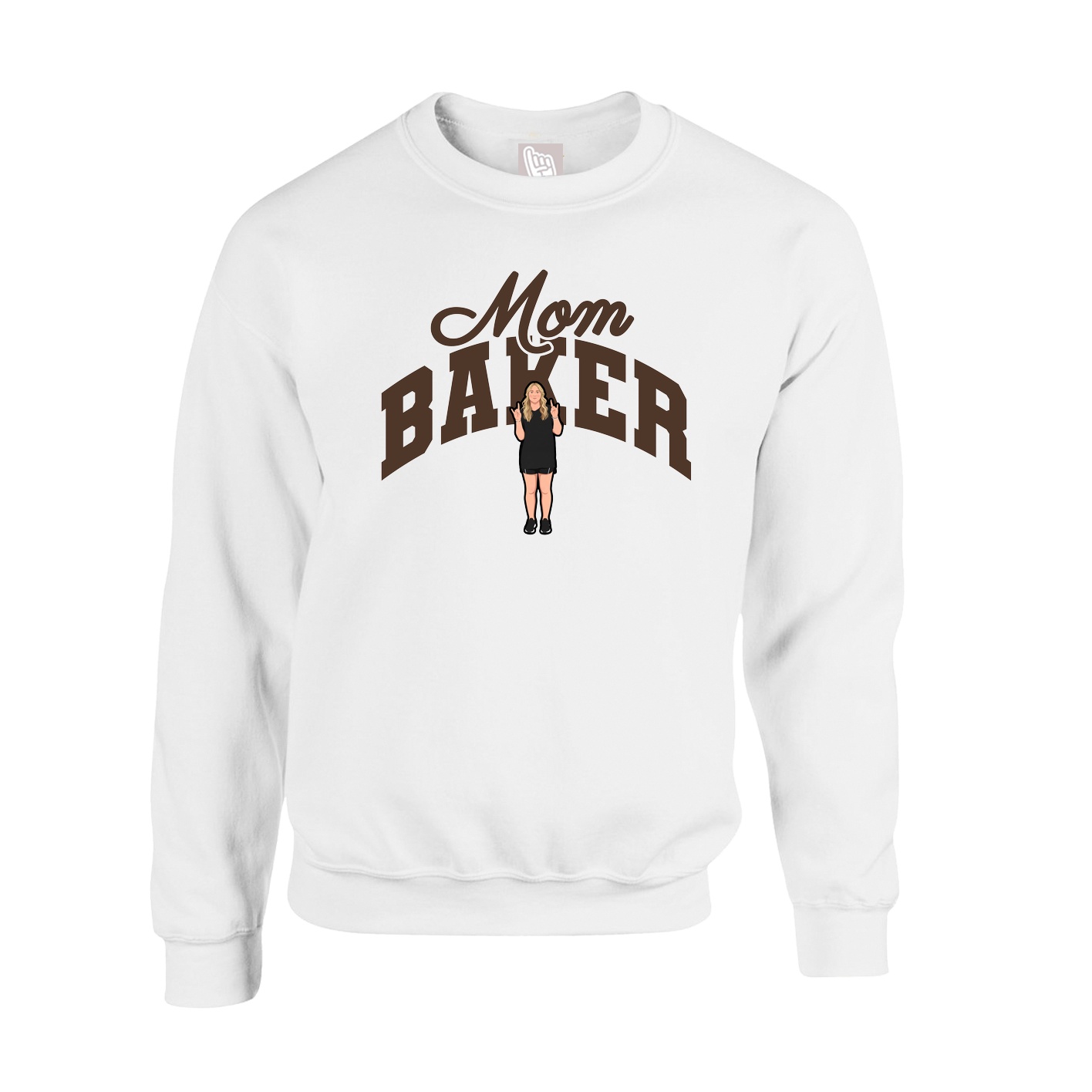Fleece Crew — Mothers Day Arch in White