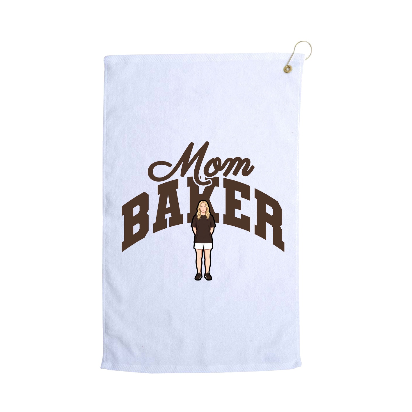Golf Towel — Mothers Day Arch in White