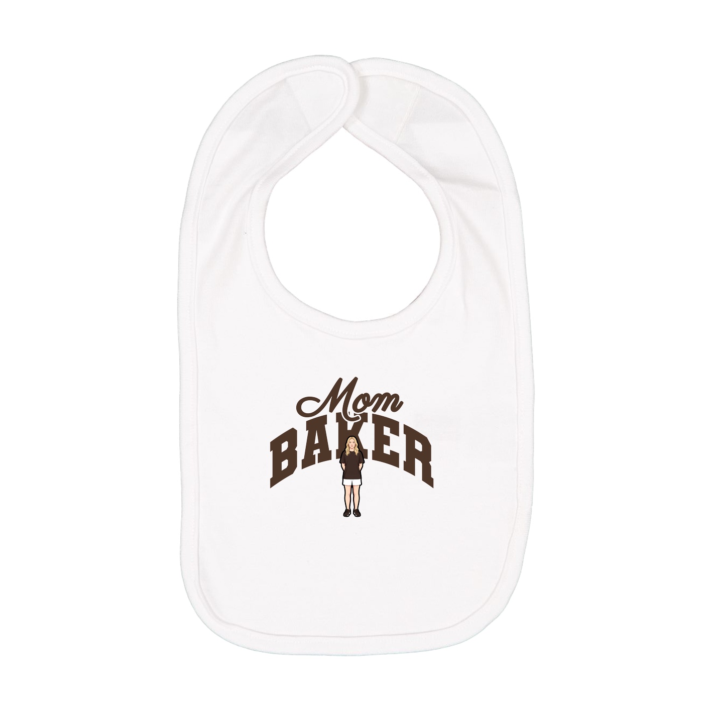 Infant Bib — Mothers Day Arch in White