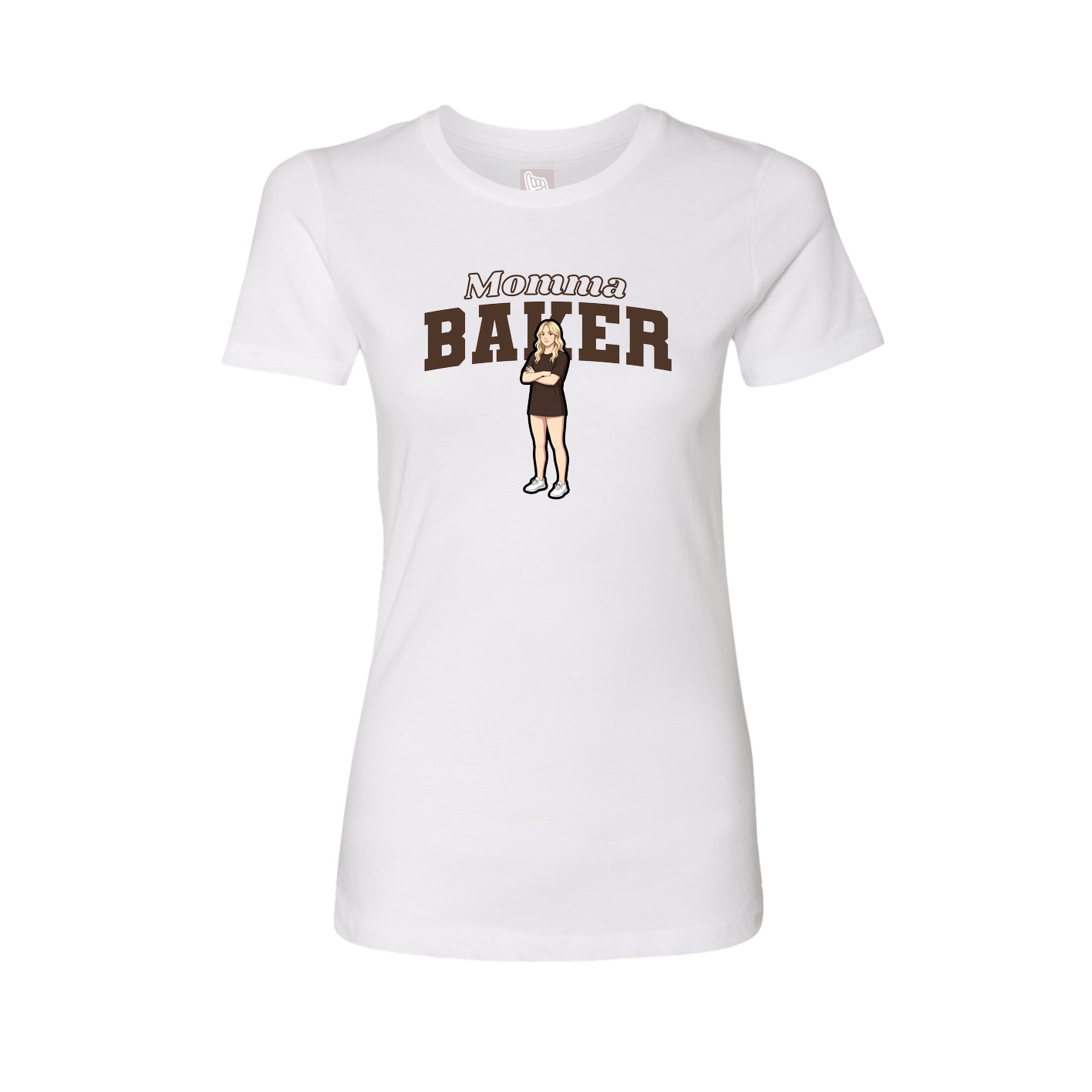 Womens Tee — Mothers Day Block in White