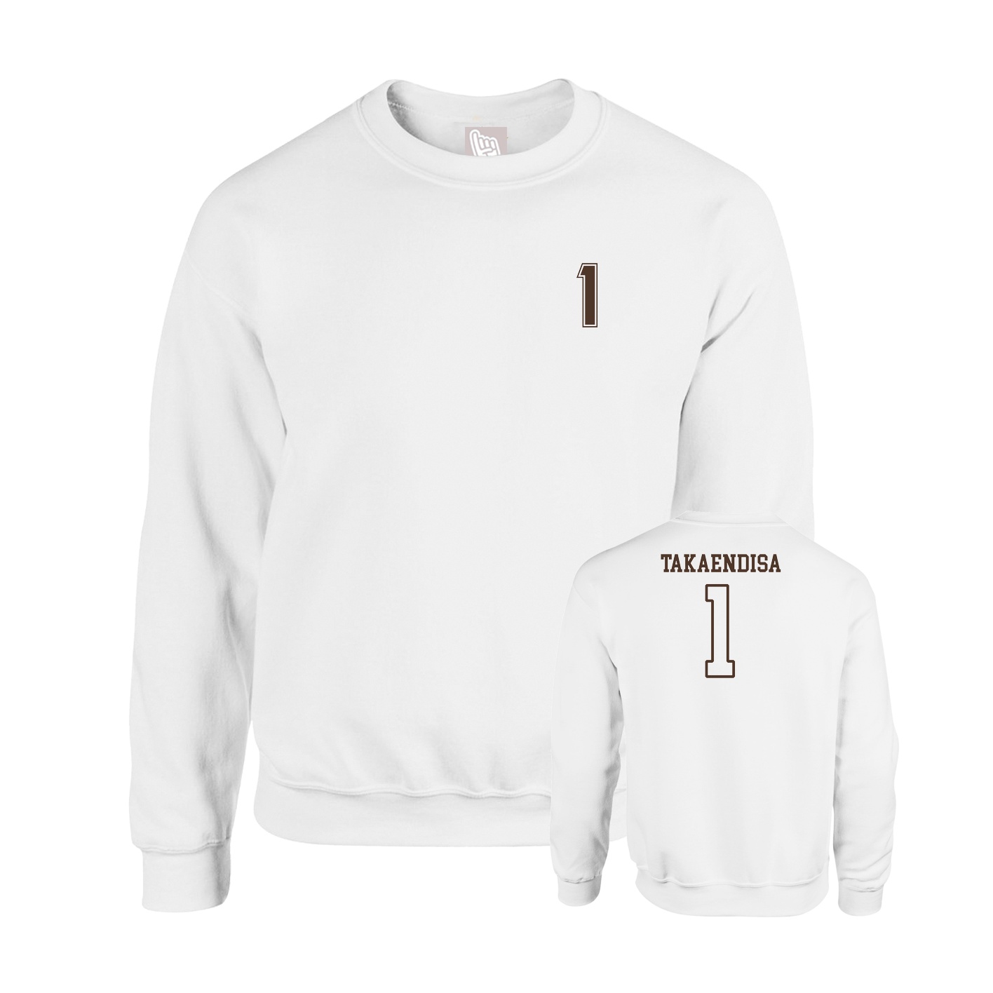 Fleece Crew — Chest Back in White