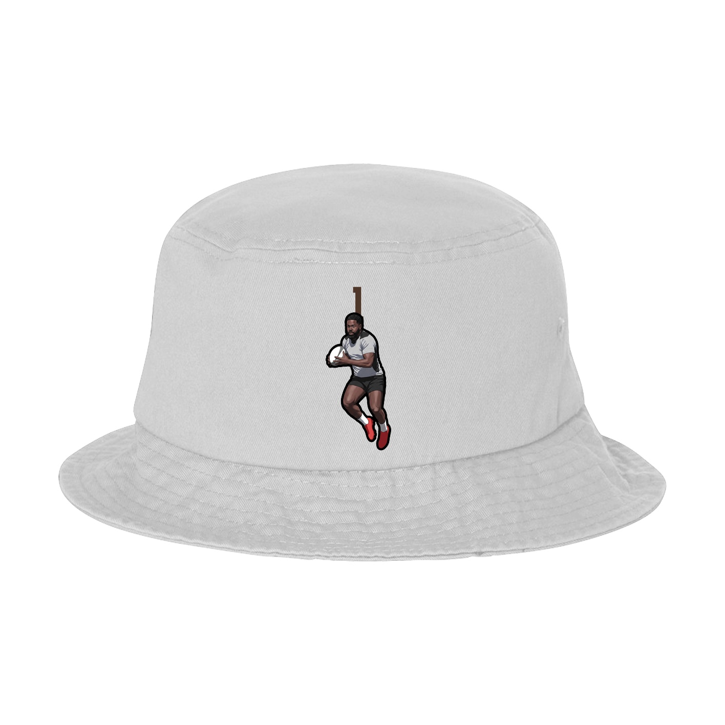 Bucket Cap — Number Top in White