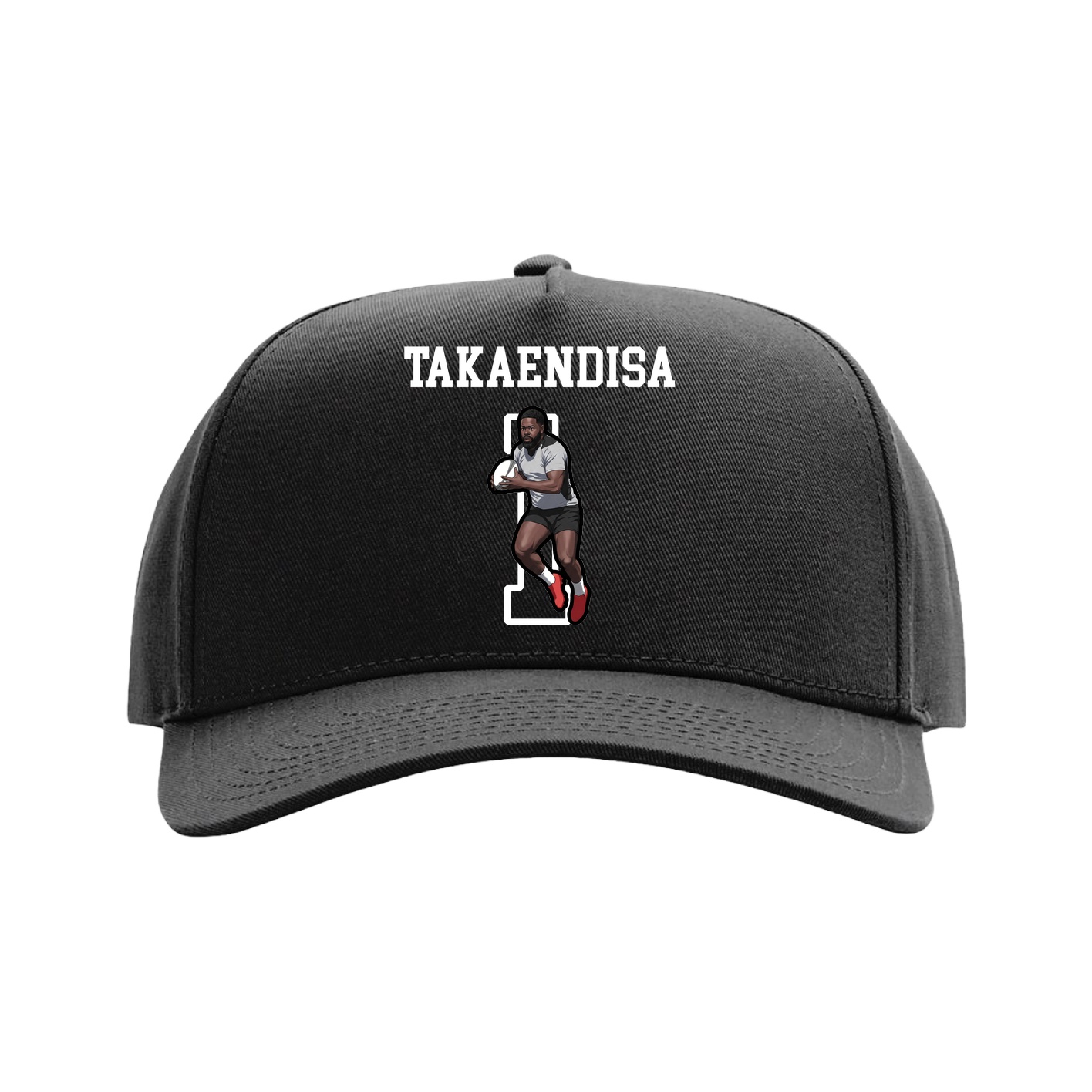 Full Fabric Five-Panel Champ Cap — Shirsey in Black