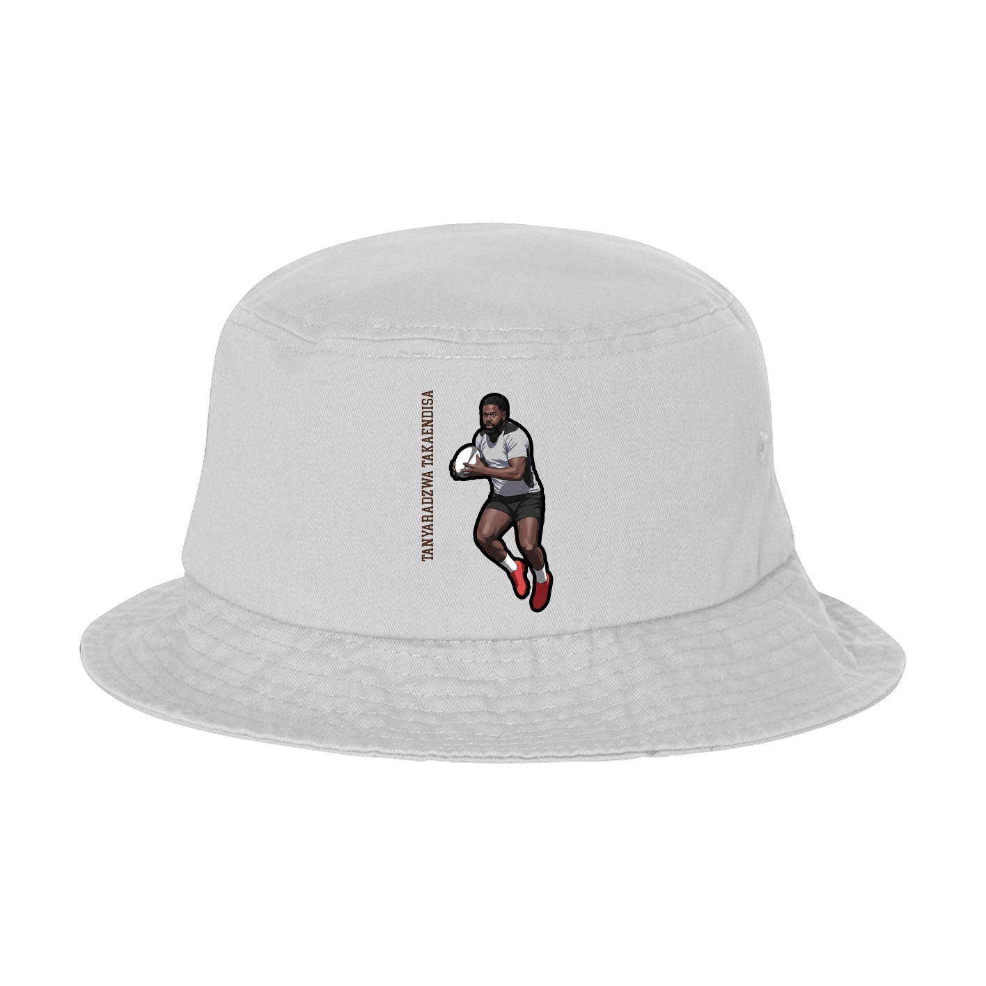 Bucket Cap — Name Vertical in White