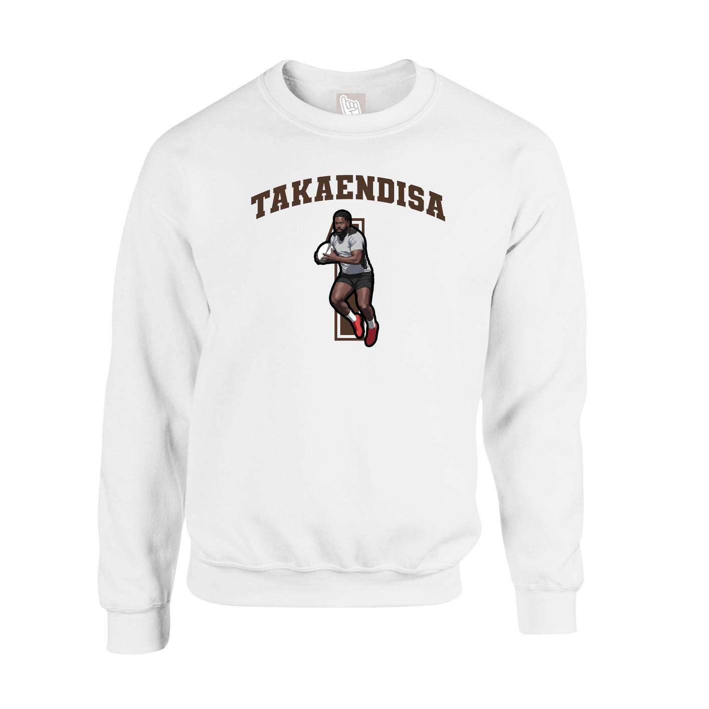 Fleece Crew — Number in White