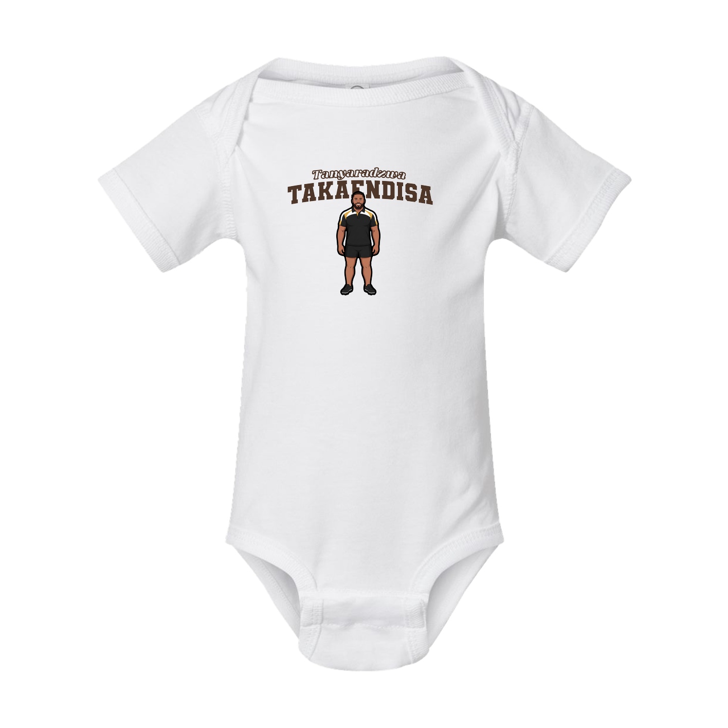 Baby Onesie — Name Arch in White