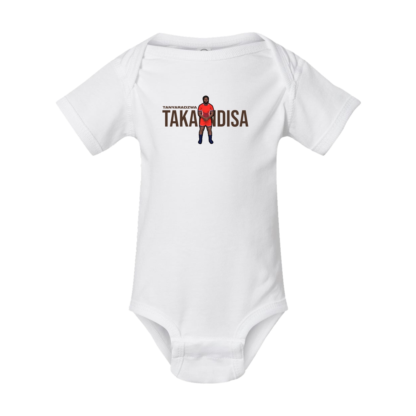 Baby Onesie — Player Name in White