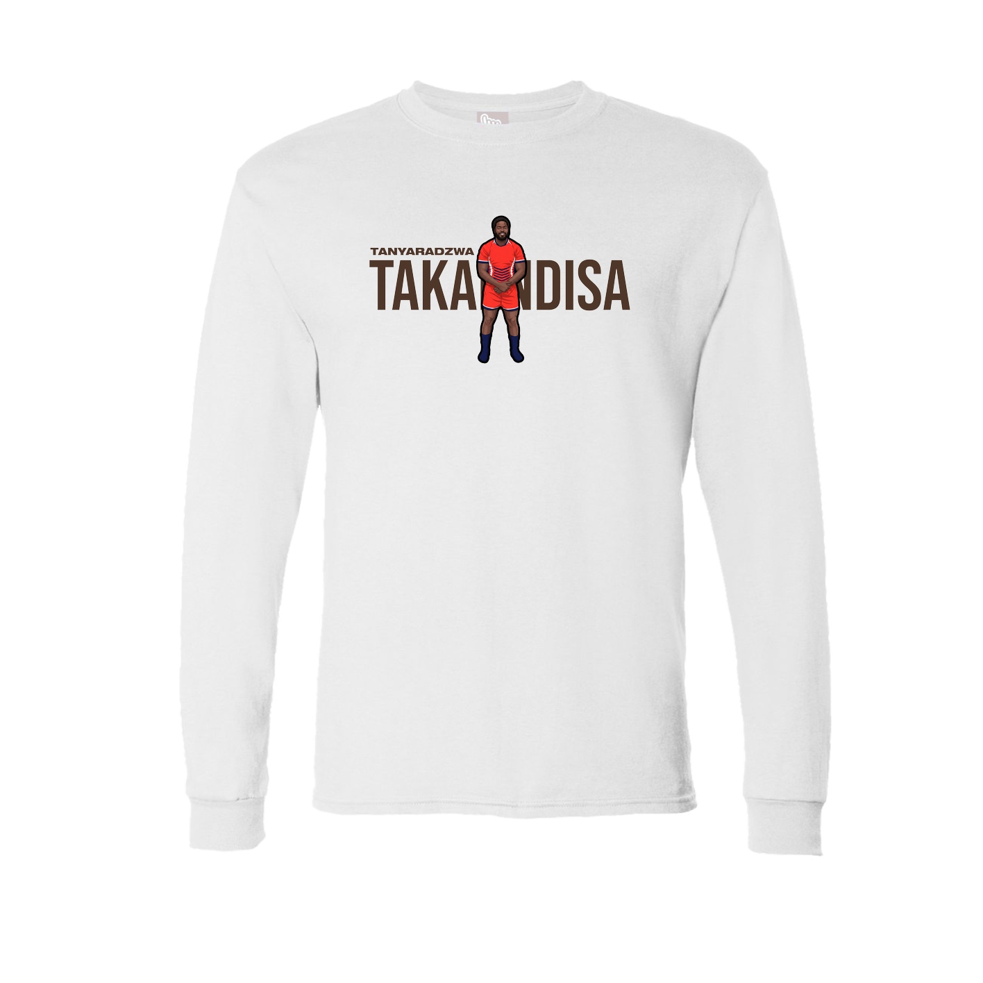 Long Sleeve Tee — Player Name in White