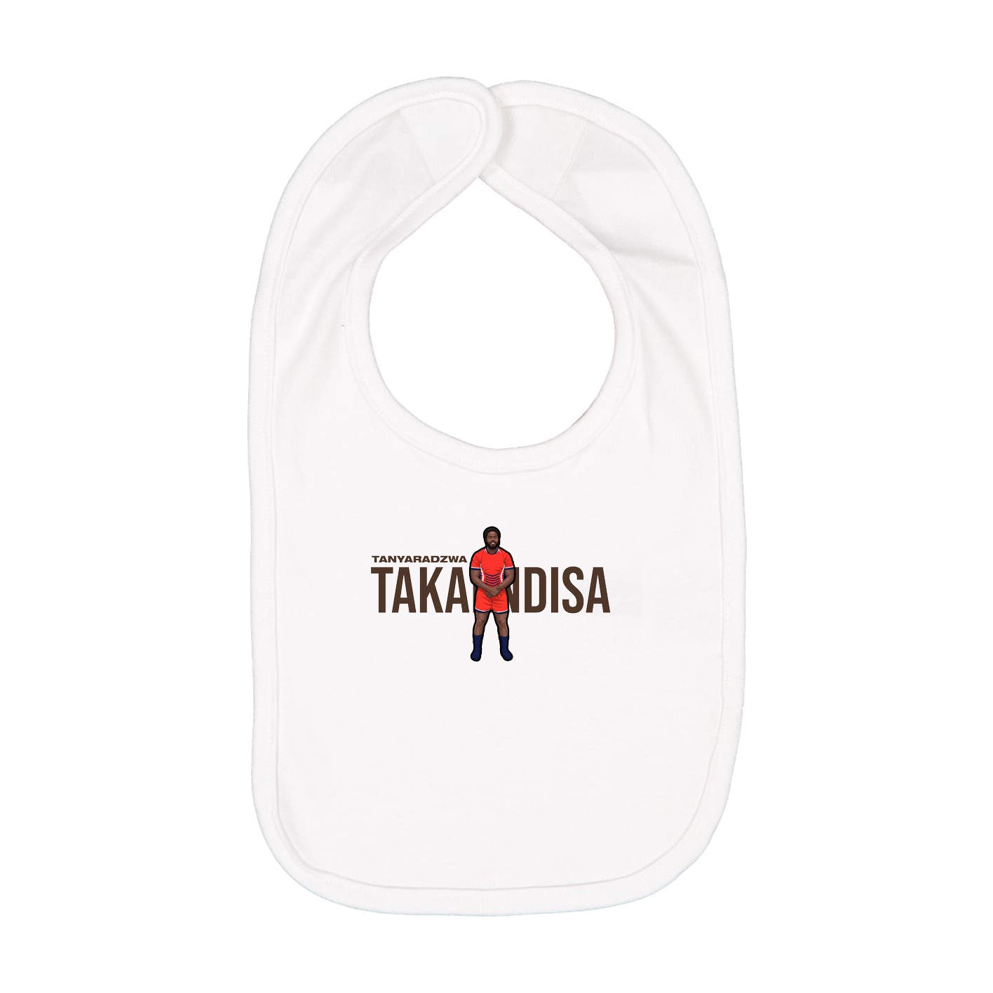 Infant Bib — Player Name in White