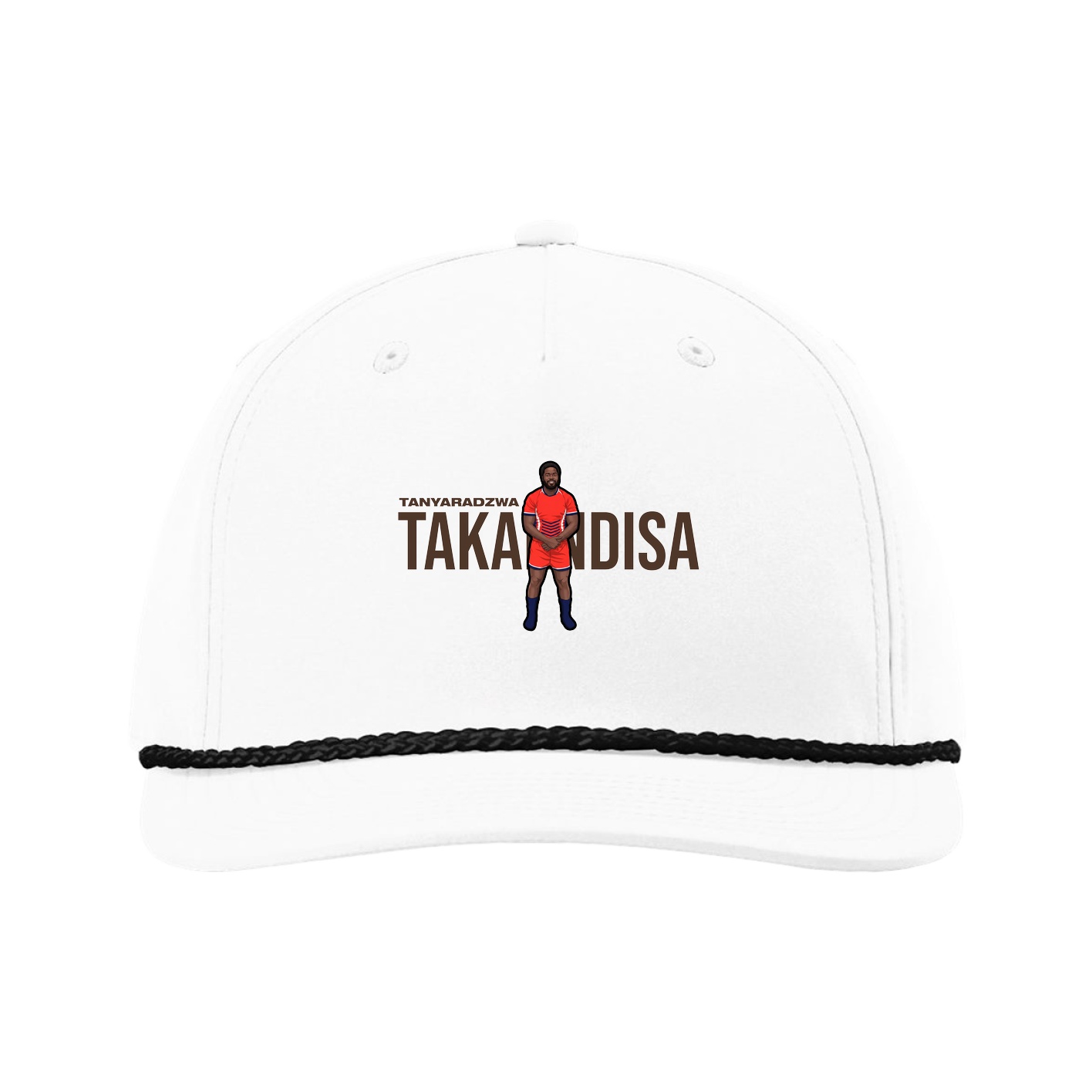 Five-Panel Classic Rope Cap — Player Name in White