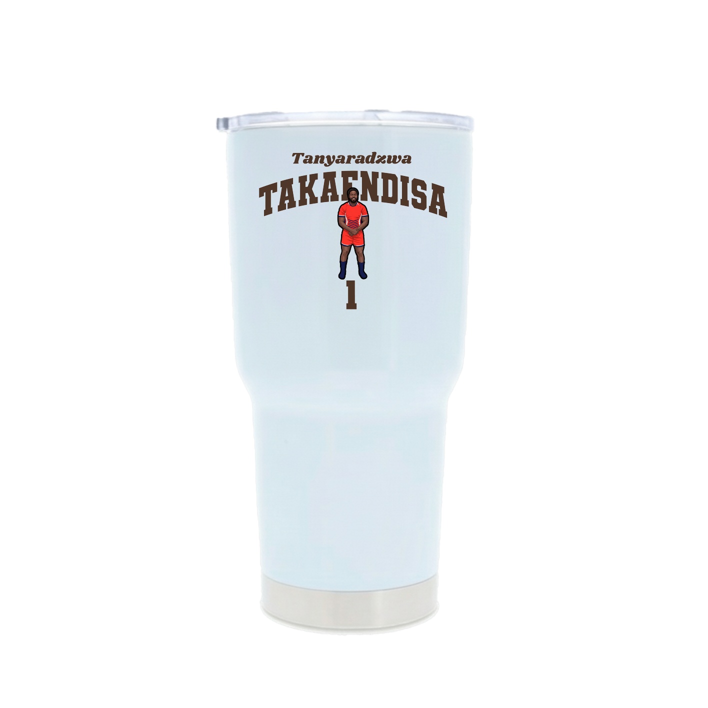 30oz Stainless Steel Tumbler — Signature Arch in White