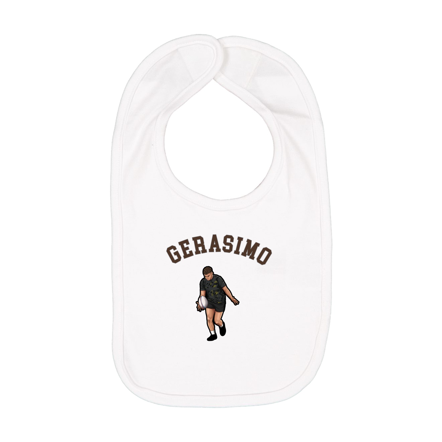 Infant Bib — Shirsey Arch in White