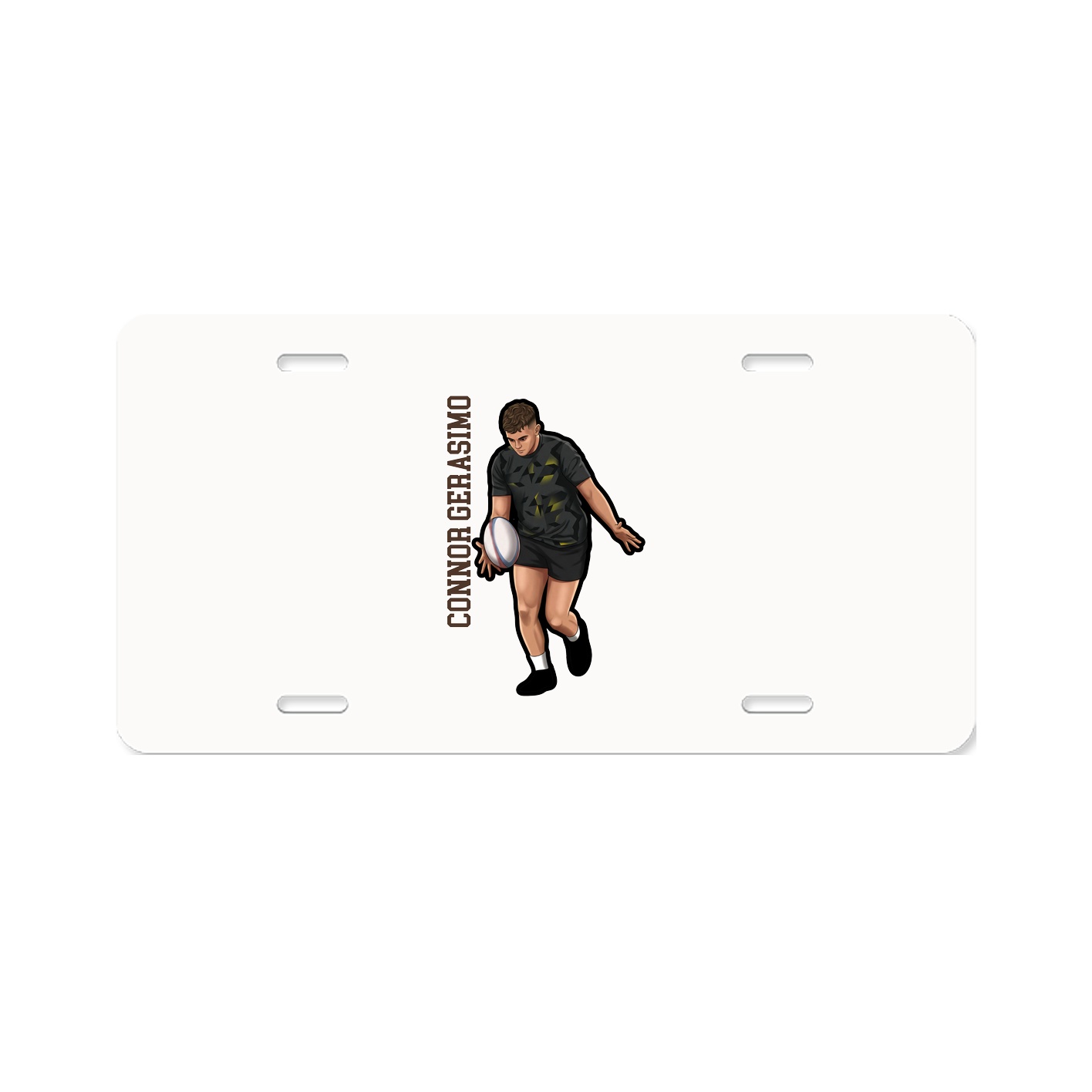 License Plate — Name Vertical in Classic