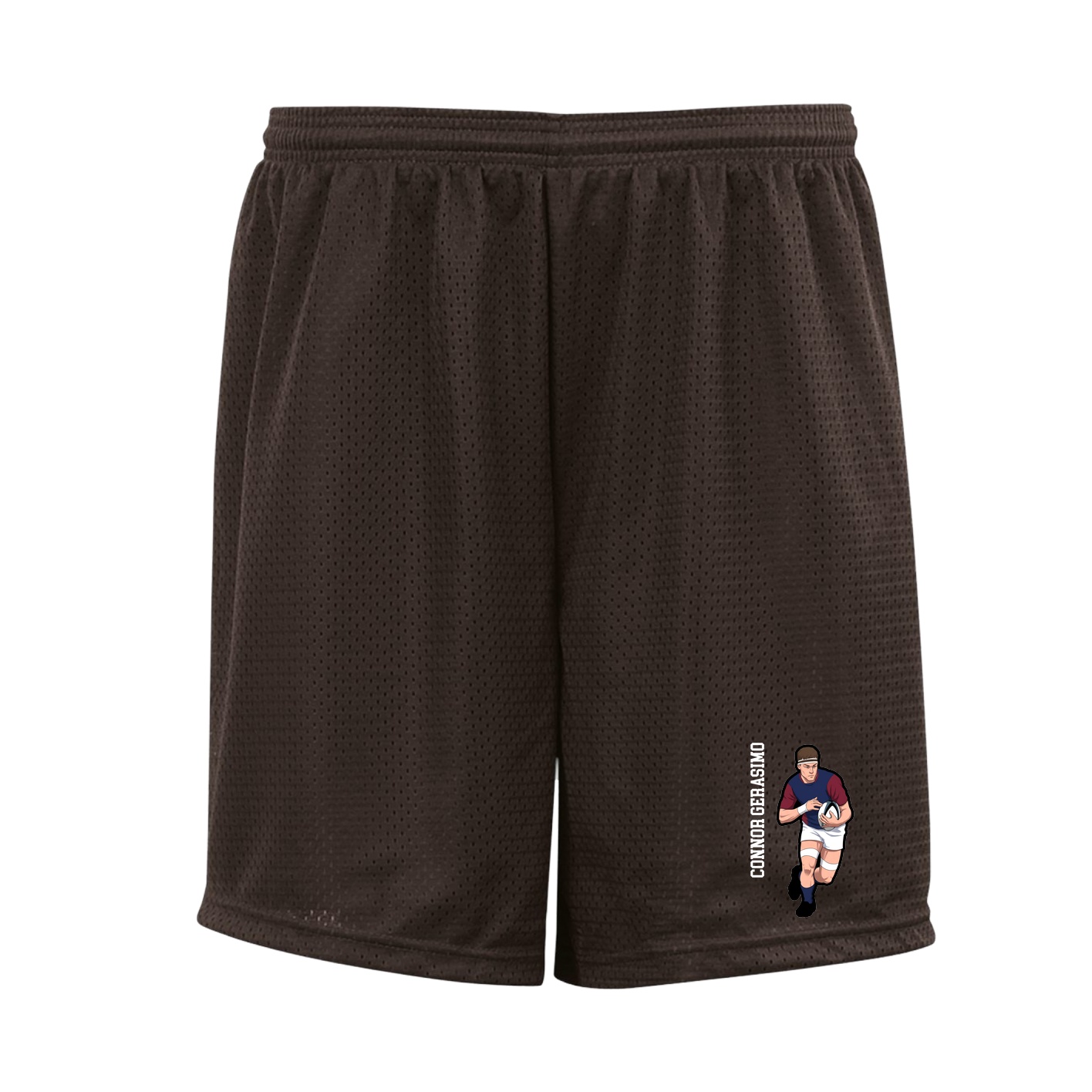 Shorts — Name Vertical in Brown