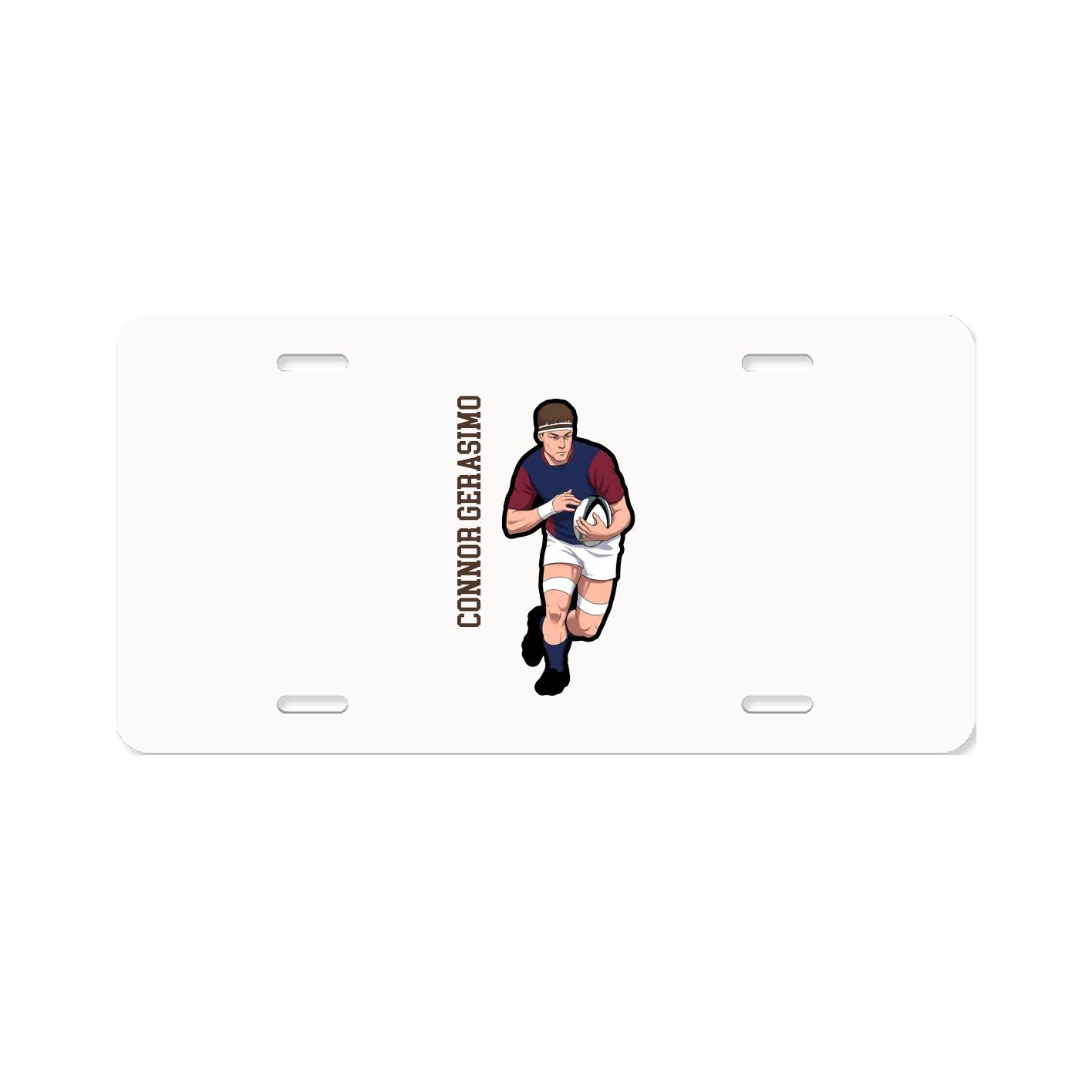 License Plate — Name Vertical in Classic